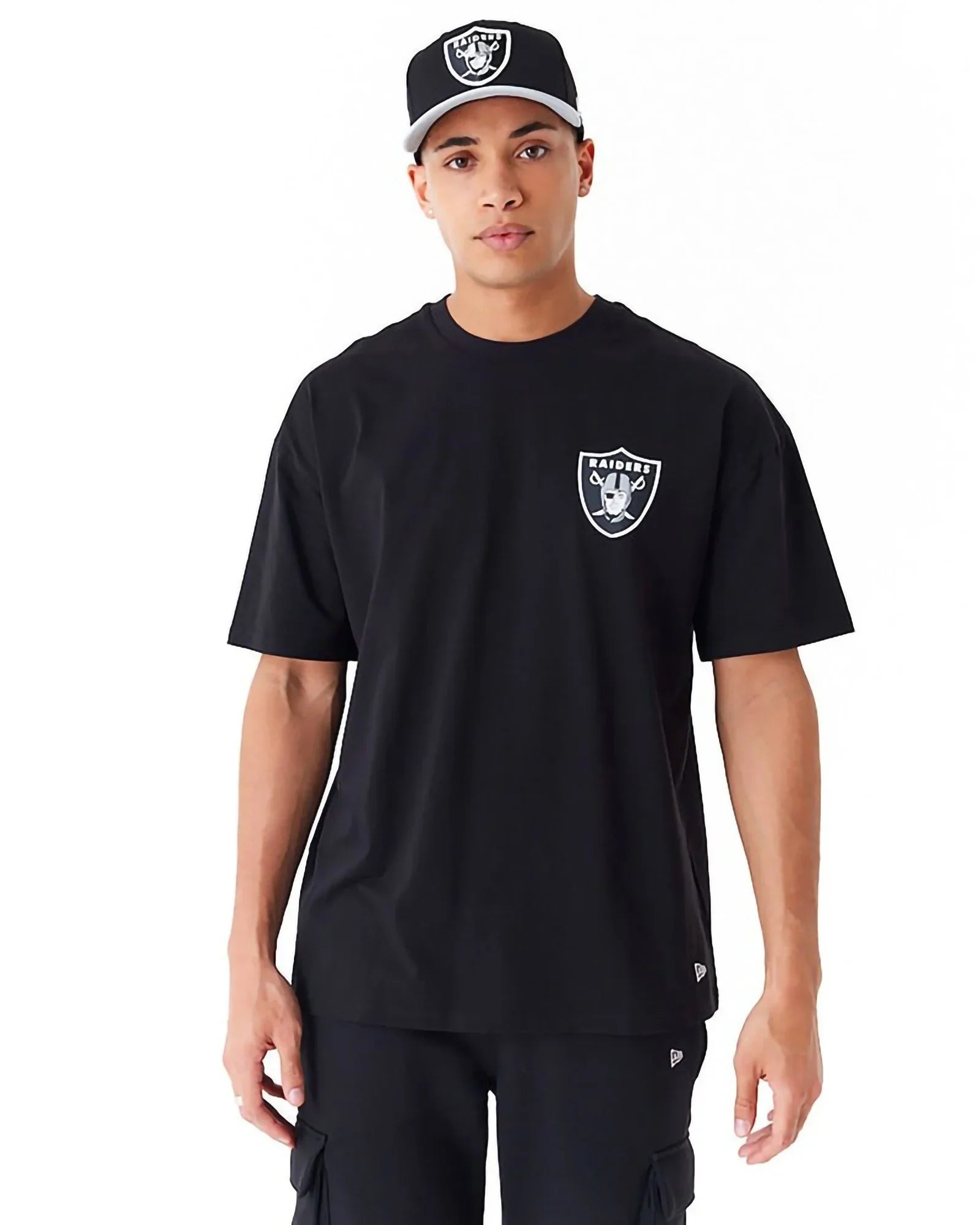 New Era Nfl Shoulder Oversize Tee Las Vegas Raiders Black