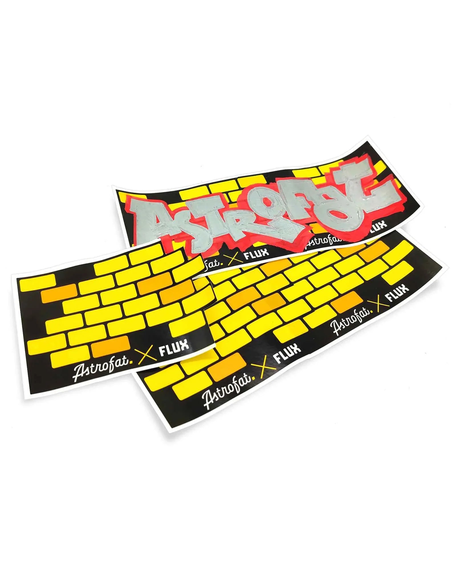 Flux X Astrofat Eggshell Sticker 50pz Bricks Black / Yellow