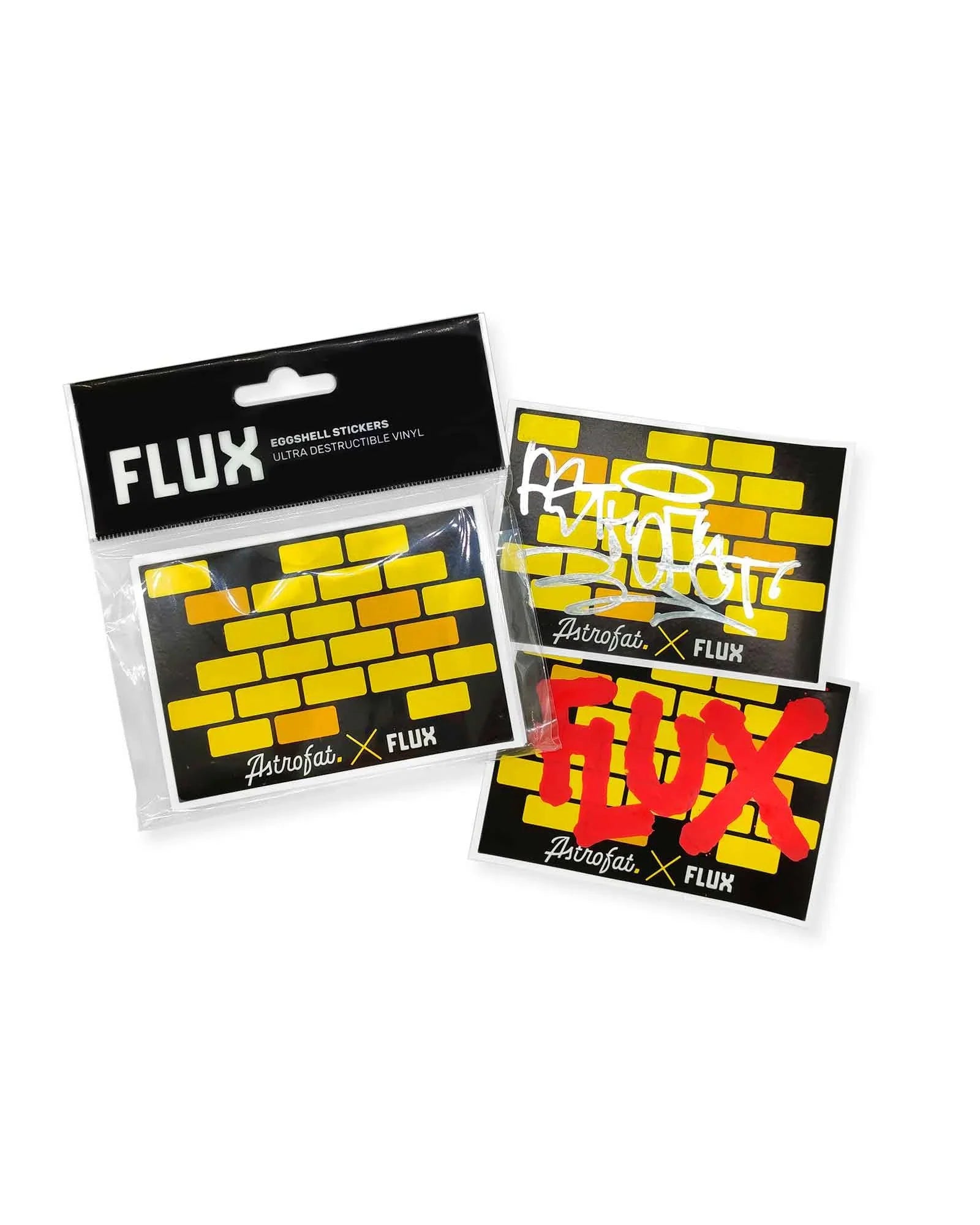 Flux X Astrofat Eggshell Sticker 50pz Bricks Black / Yellow