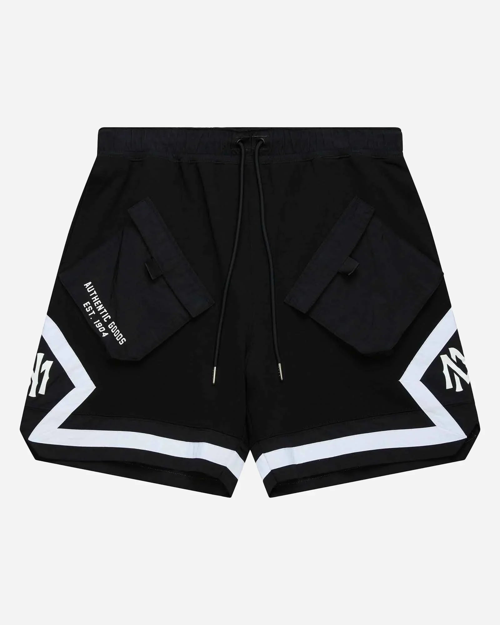 Mitchell & Ness Branded Cargo Shorts Black