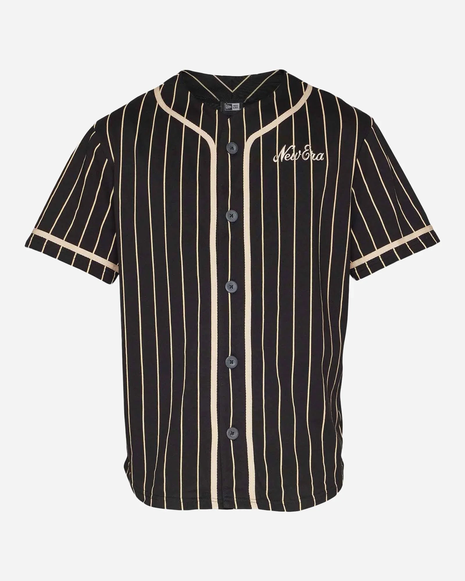 New Era Camicia Gessata Pinstripe Black