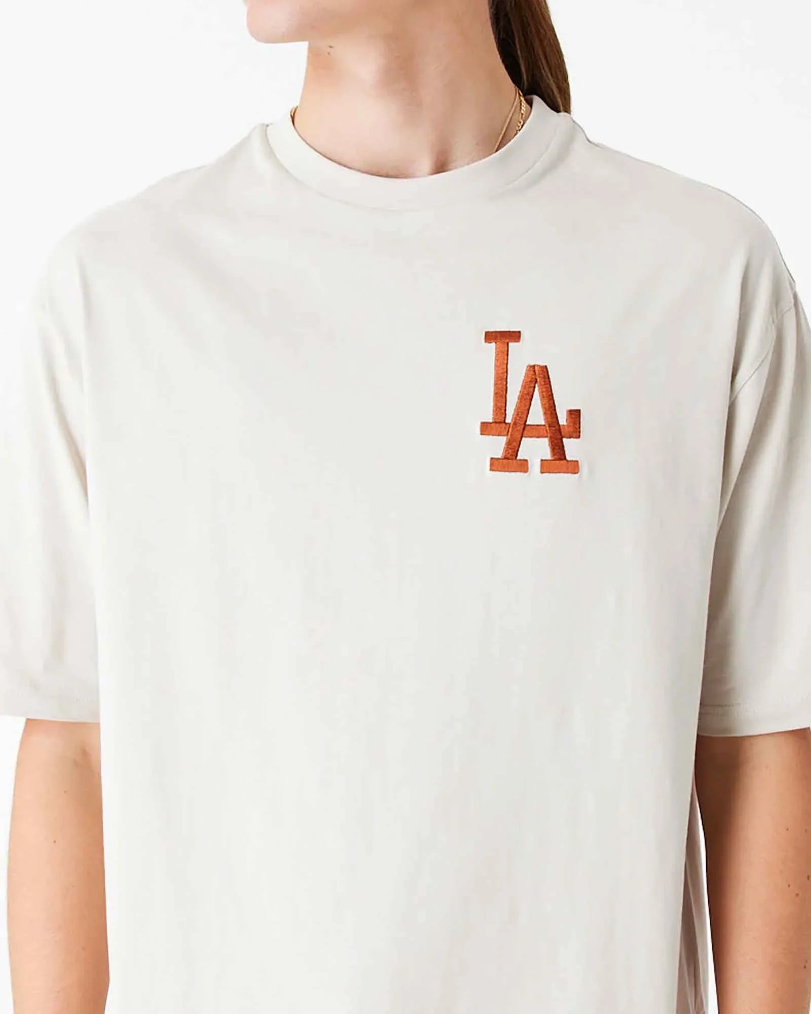 New Era La Dodgers League Essential T-shirt Oversize Panna