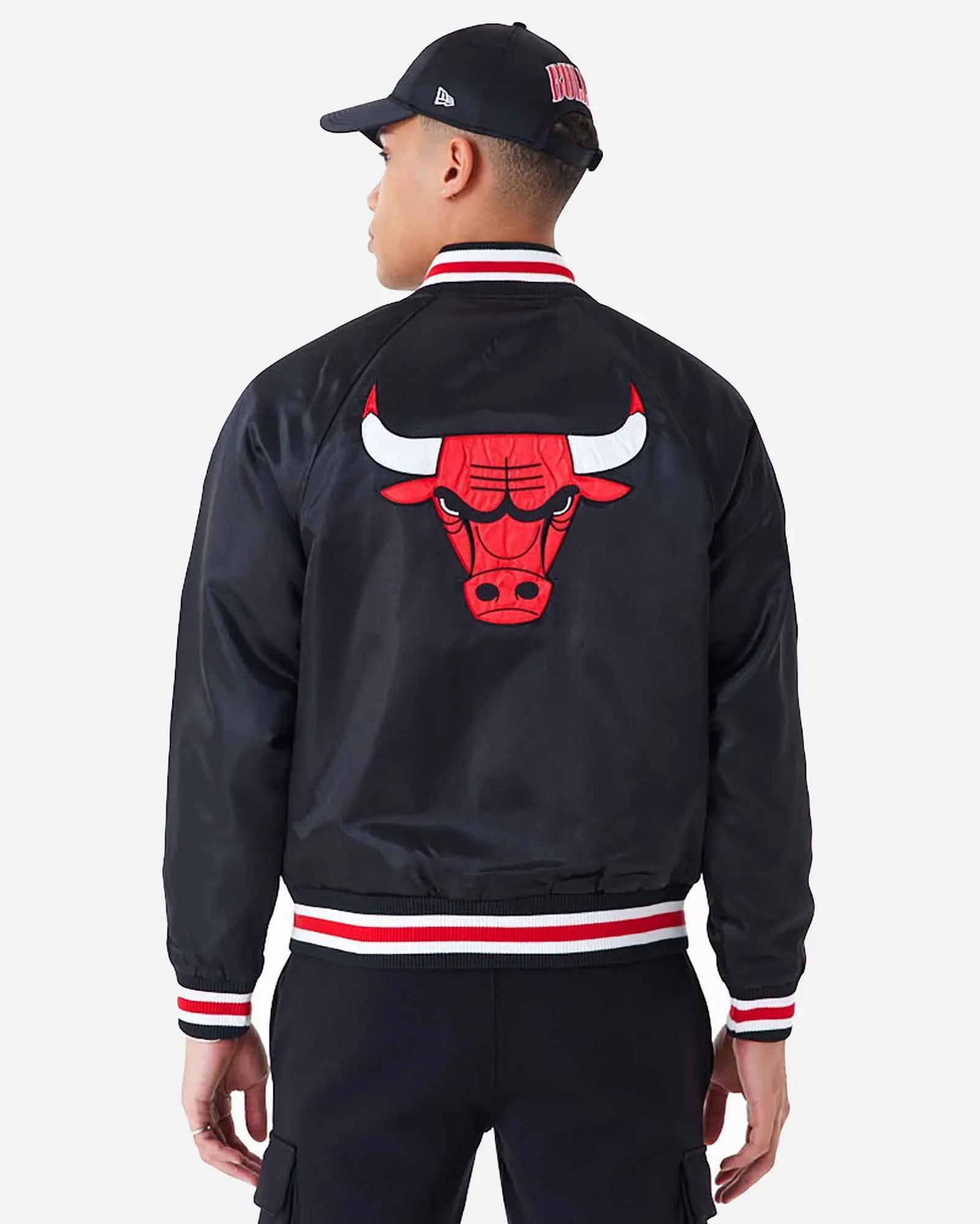 New Era Nba Chicago Bulls Giacca Bomber Satin Nera