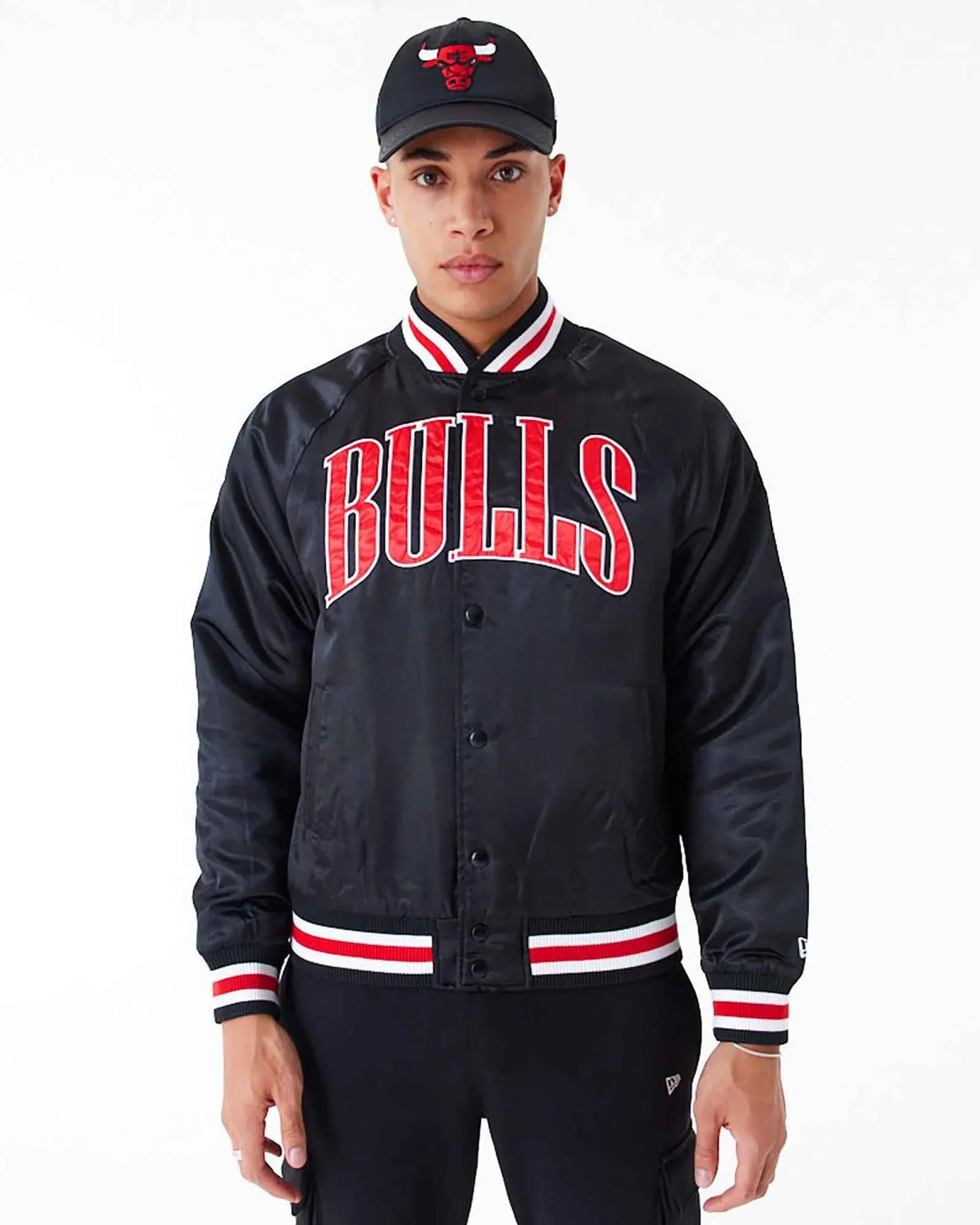 New Era Nba Chicago Bulls Giacca Bomber Satin Nera