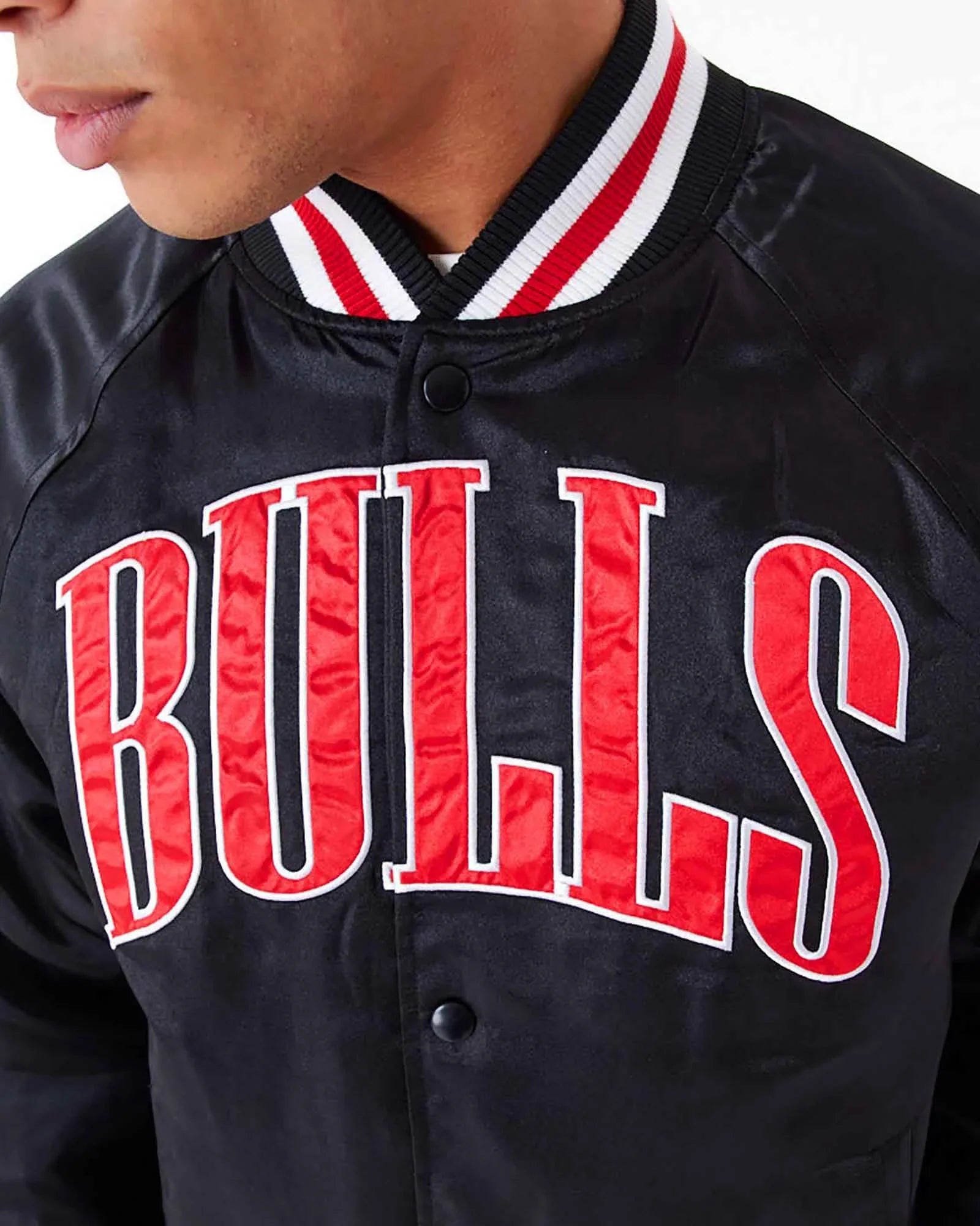 New Era Nba Chicago Bulls Giacca Bomber Satin Nera