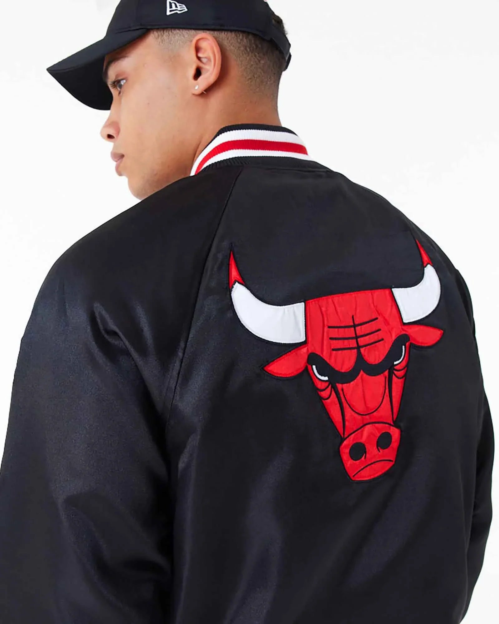 New Era Nba Chicago Bulls Giacca Bomber Satin Nera