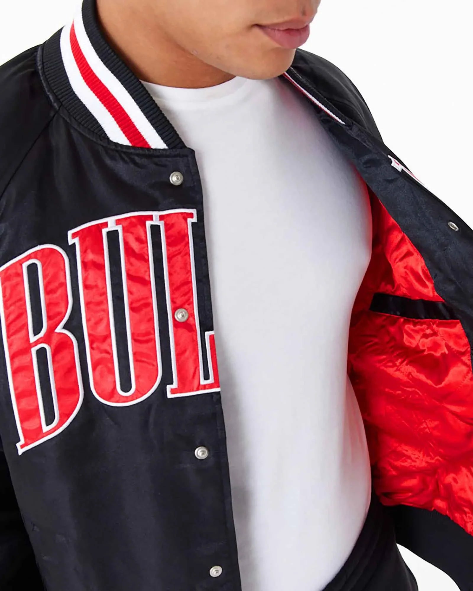 New Era Nba Chicago Bulls Giacca Bomber Satin Nera