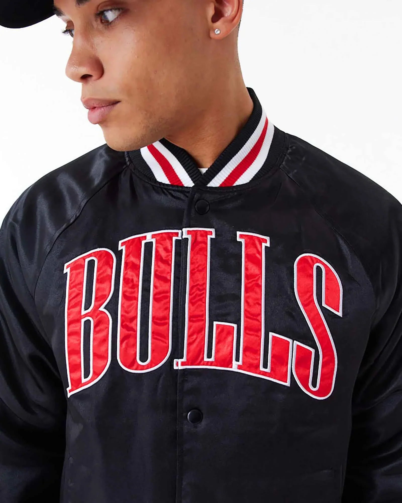 New Era Nba Chicago Bulls Giacca Bomber Satin Nera