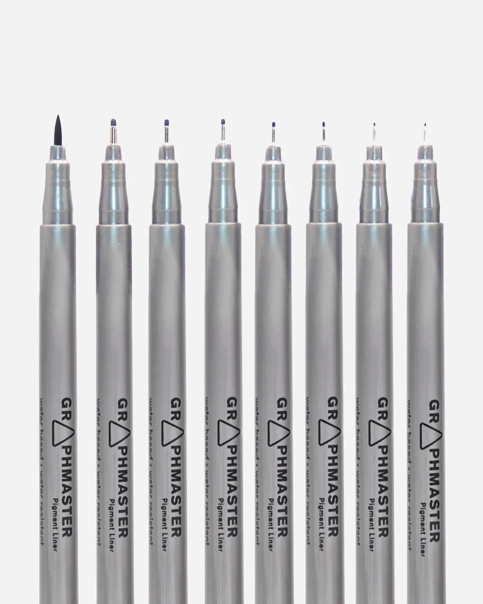 Graphmaster Black Pigment Liner 8pz Set