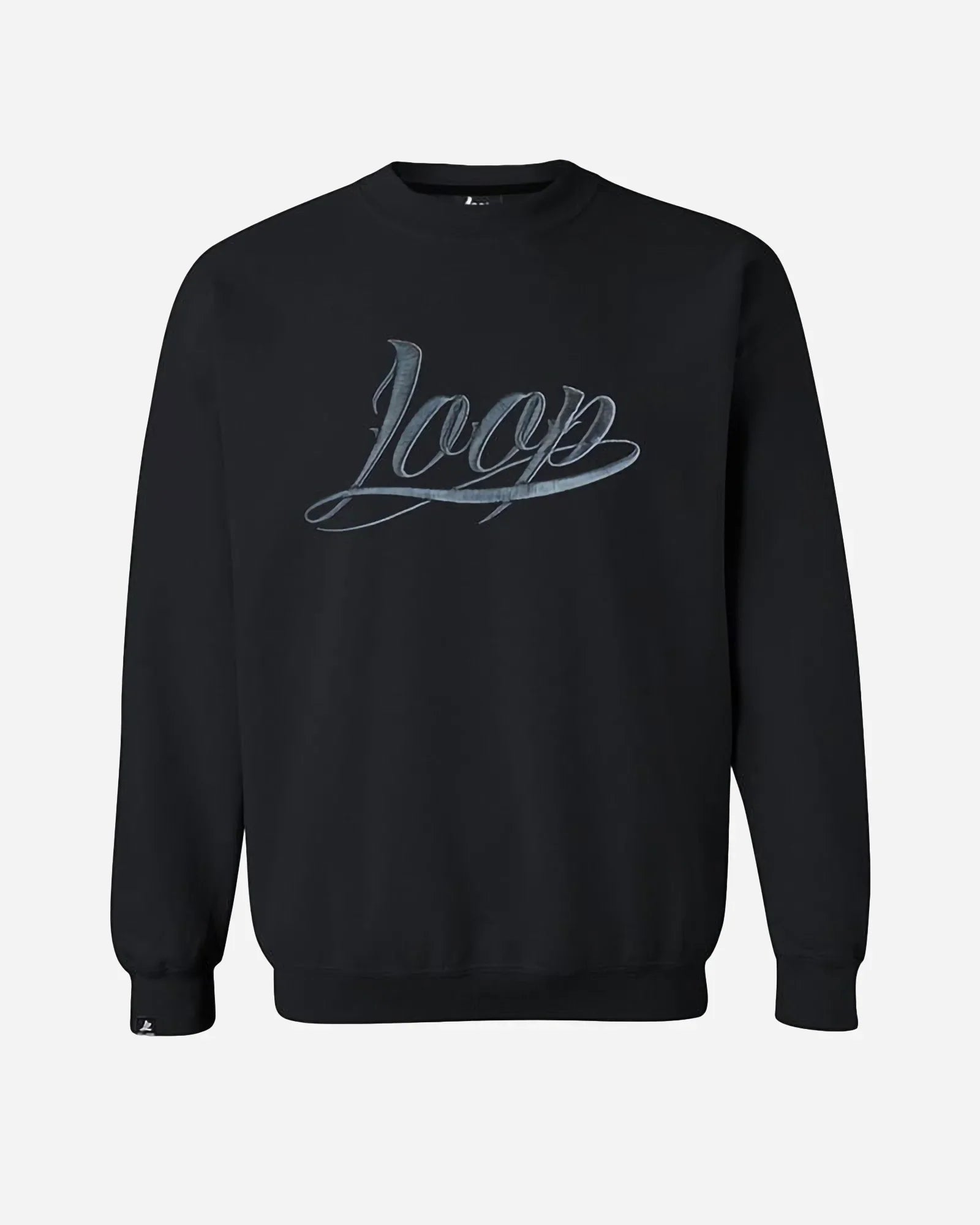 Loop X Wrung Crewneck Logo Black