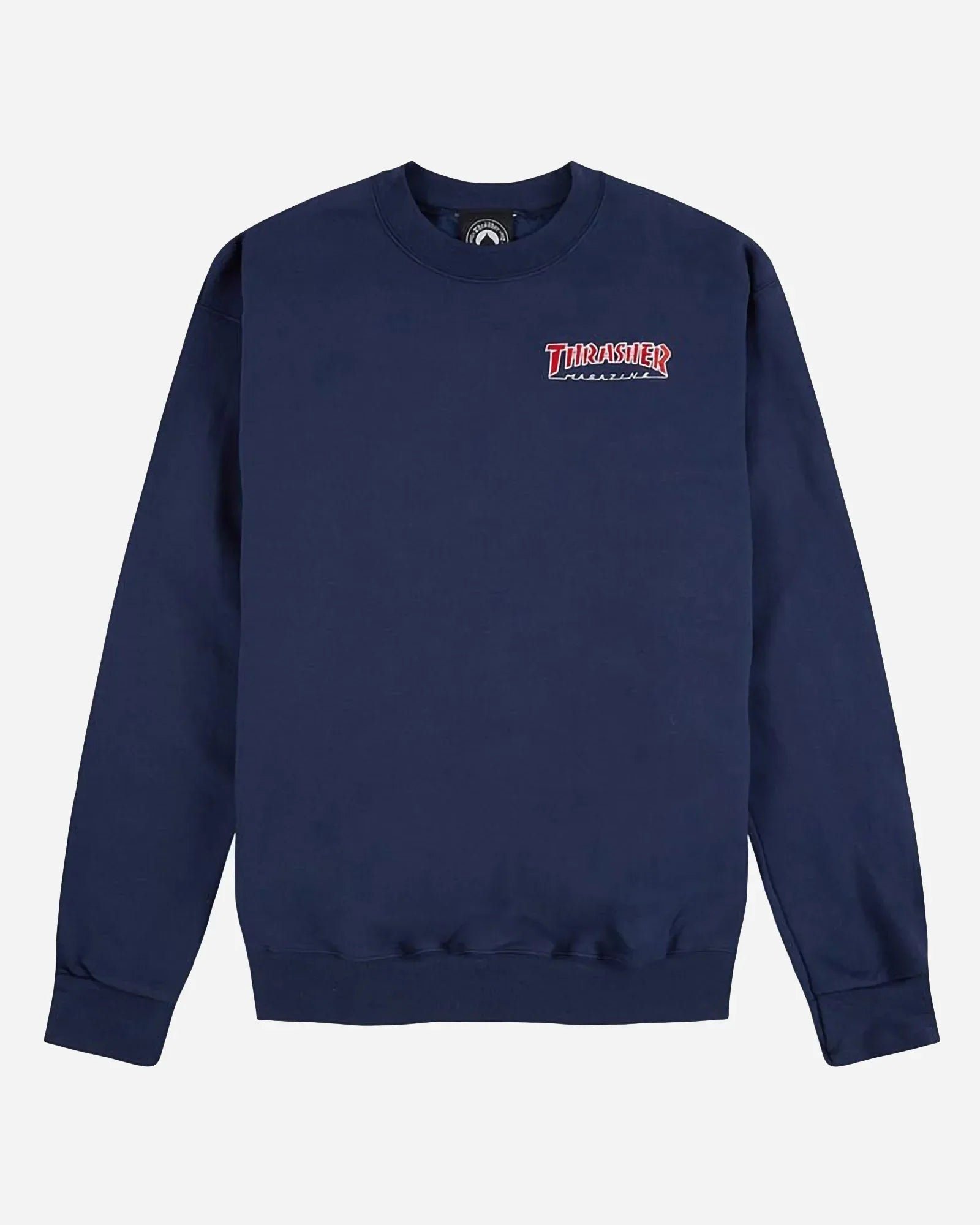 Thrasher Magazine Embroidered Navy Crewneck