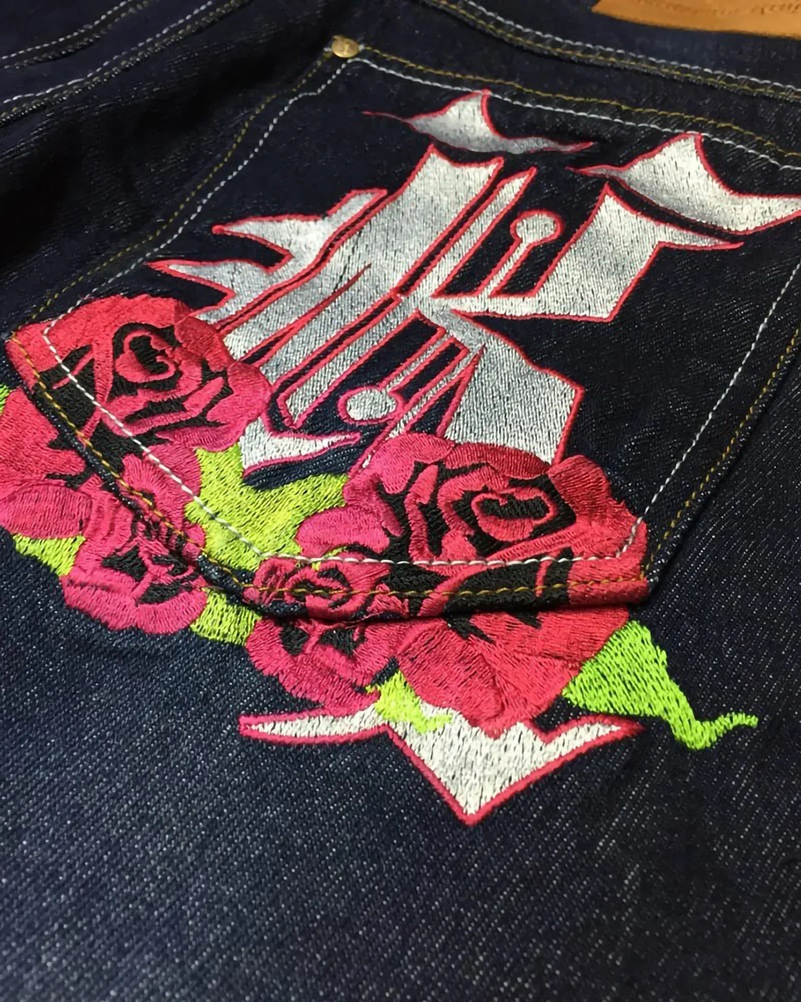 Kali King  Jeans Denim Roses Shorts