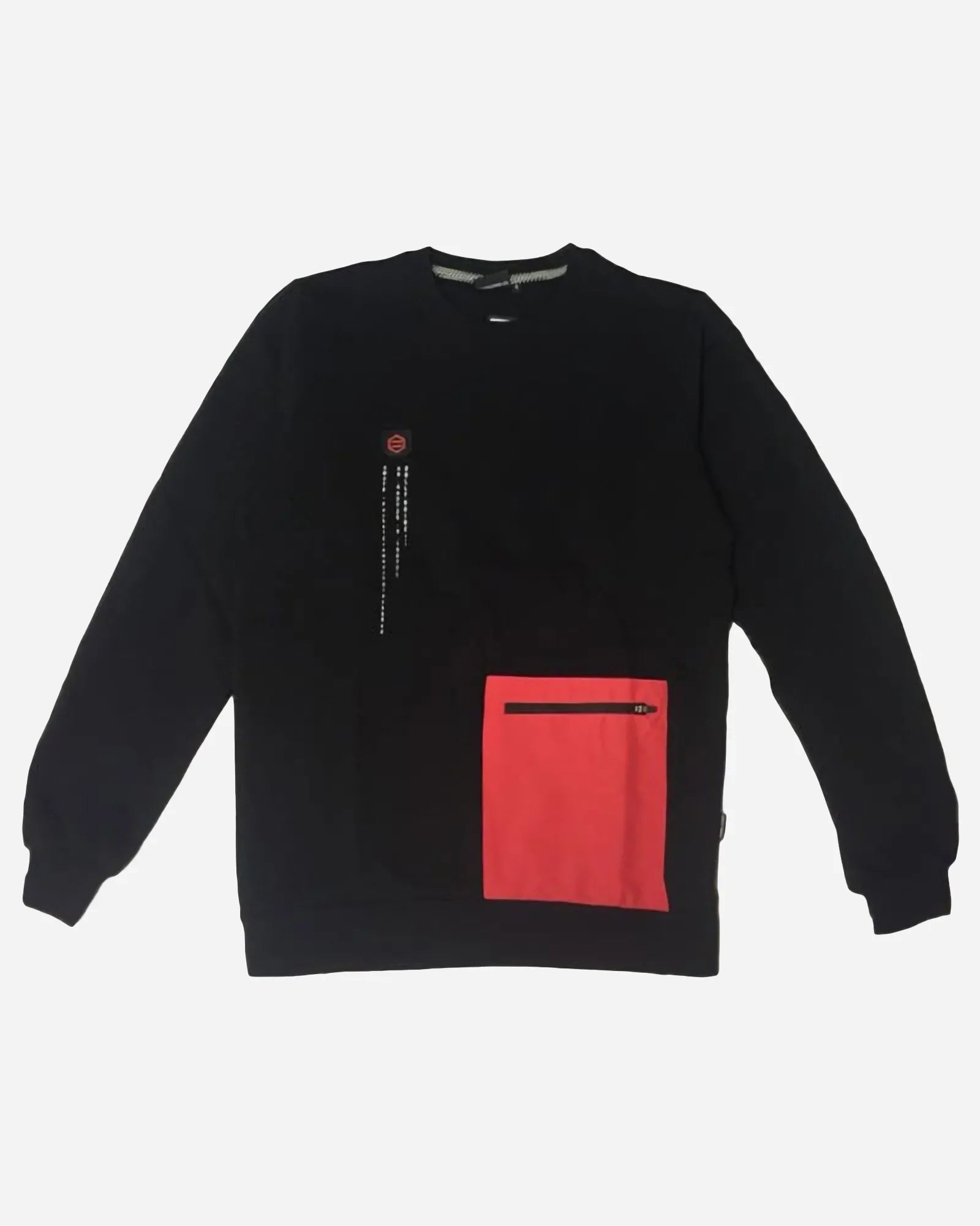 Dolly Noire Pocket Crewneck Black & Red