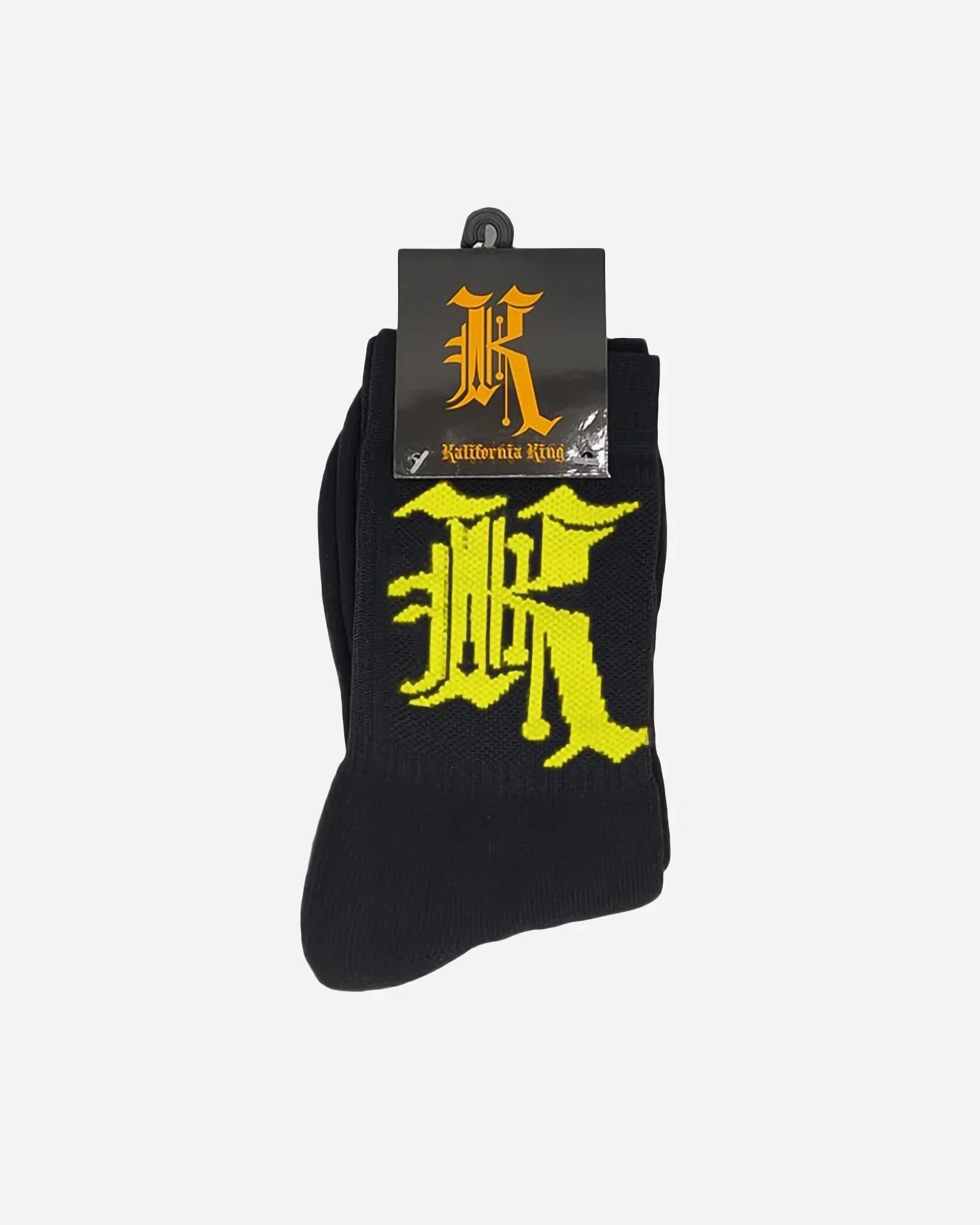 Kali King Calze Logo Black And Yellow