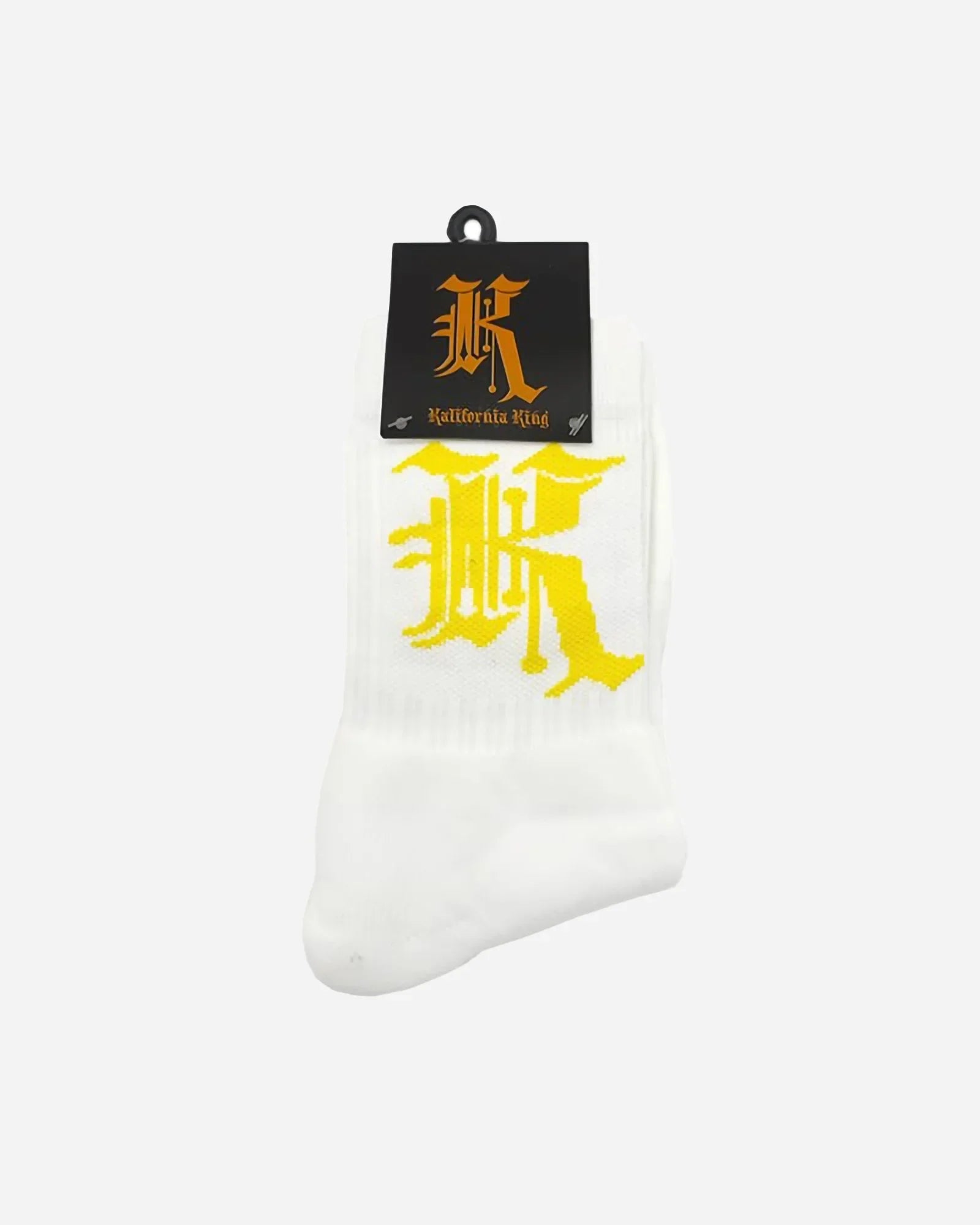 Kali King Calze Logo White And Yellow