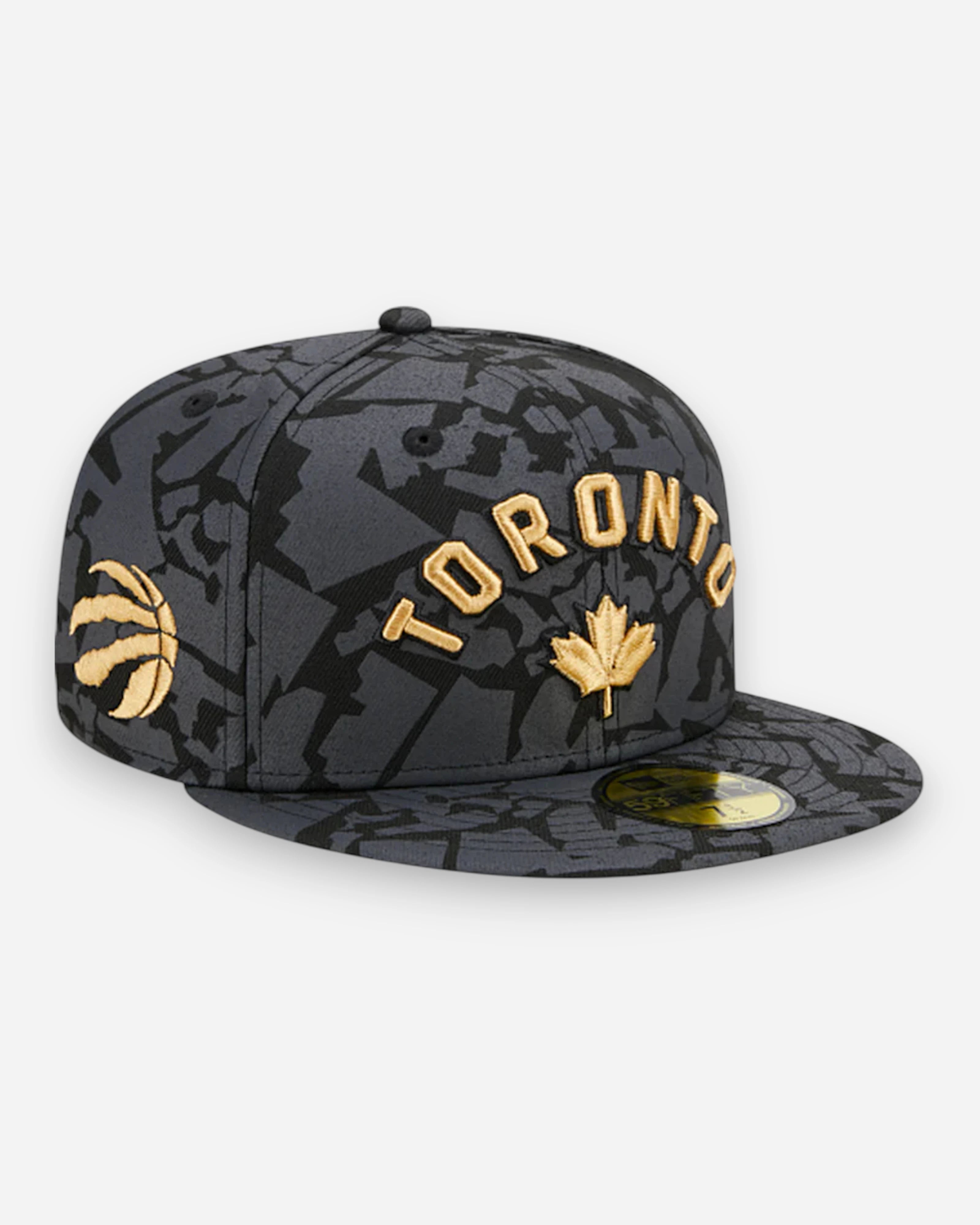 59FIFTY NBA Toronto Raptors Side Patch Camo/Gold