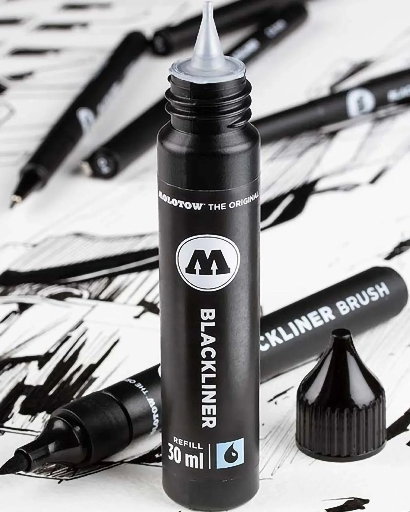 Molotow - Blackliner Brush & Refill Marker Set Blister