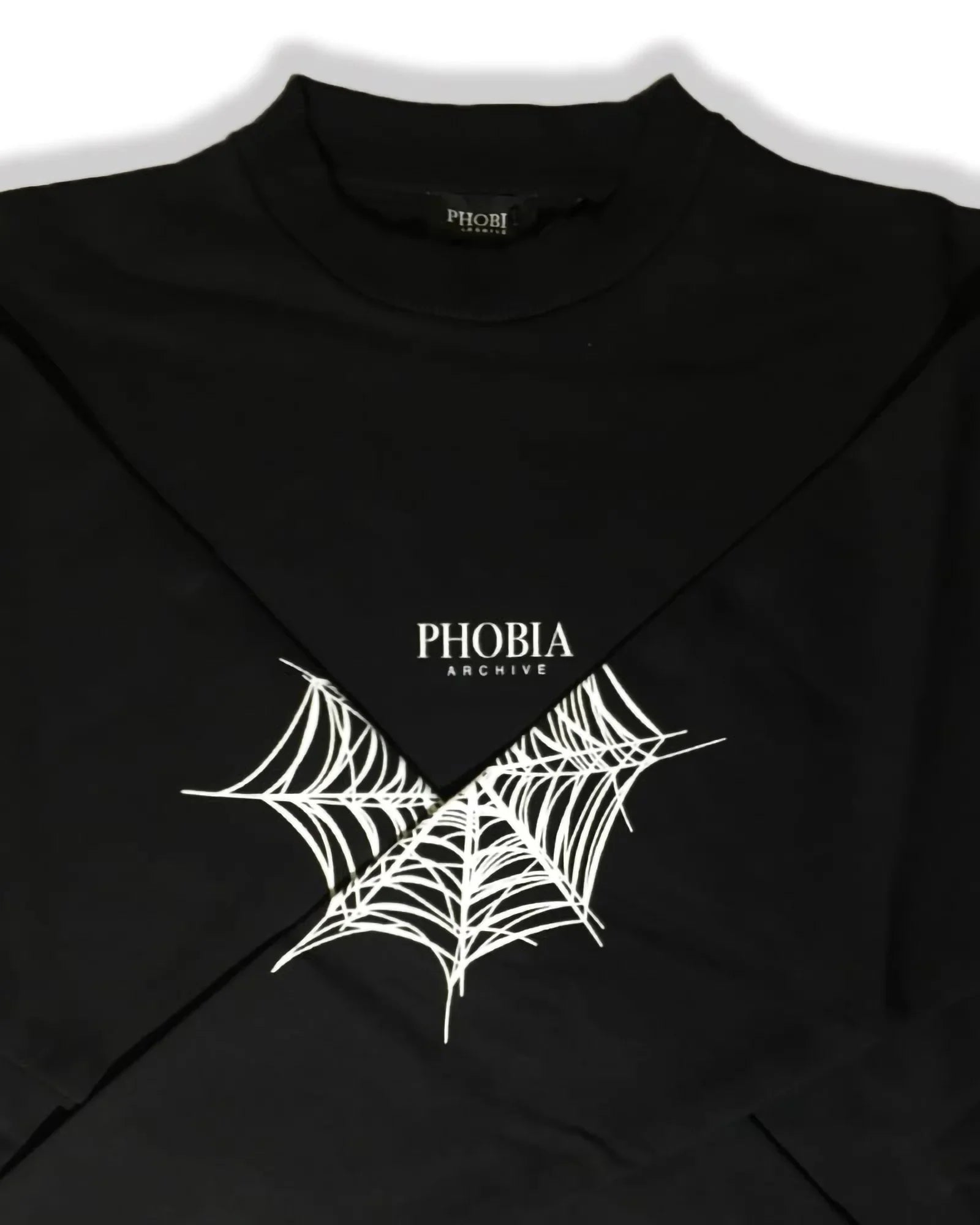 Phobia Cobweb Print Black Crewneck