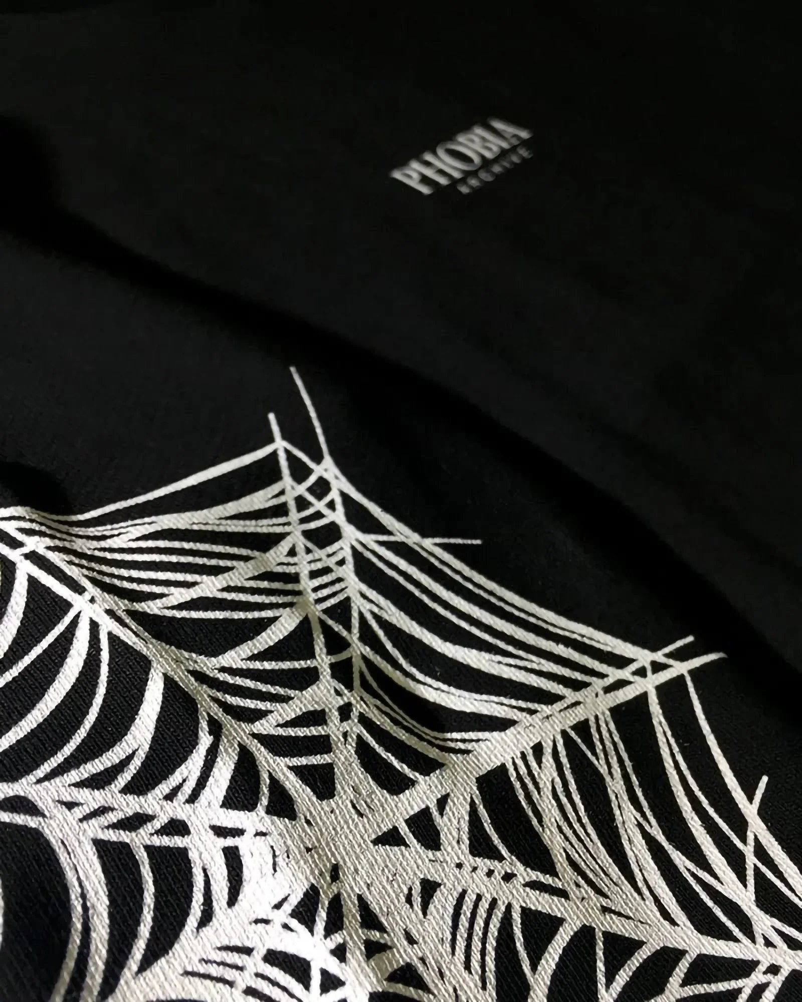 Phobia Cobweb Print Black Crewneck