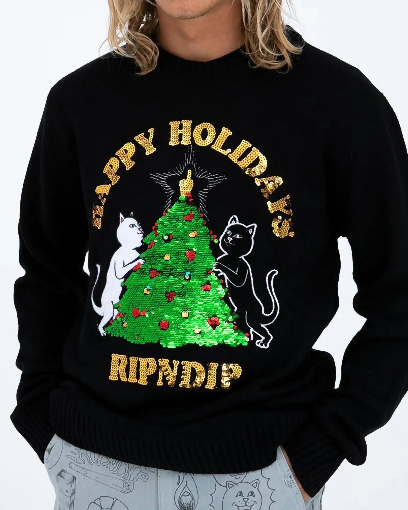 Ripndip Litmas Tree Knitted Sweater