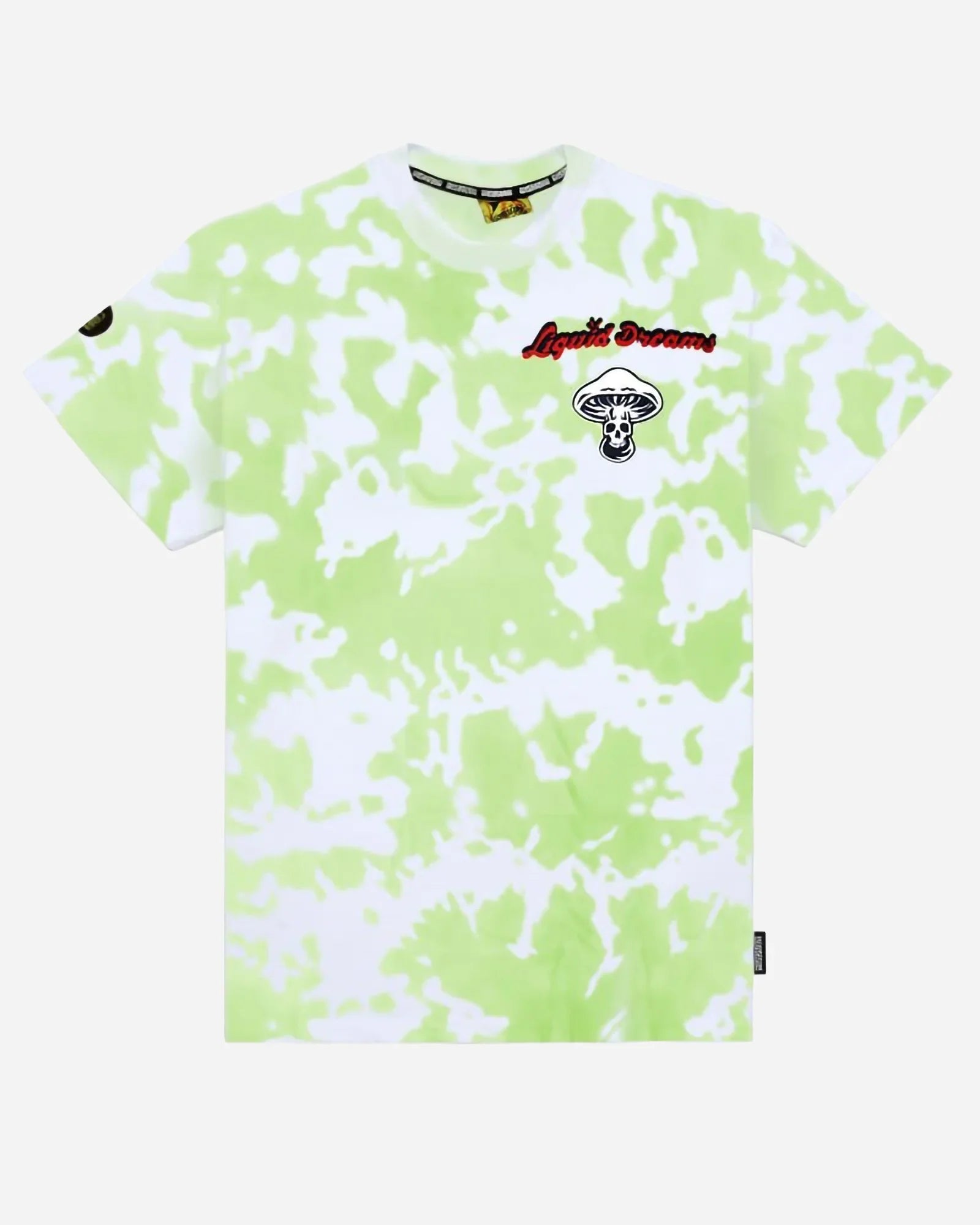 Mushroom Liquid Dreams Tie Dye Tee Green