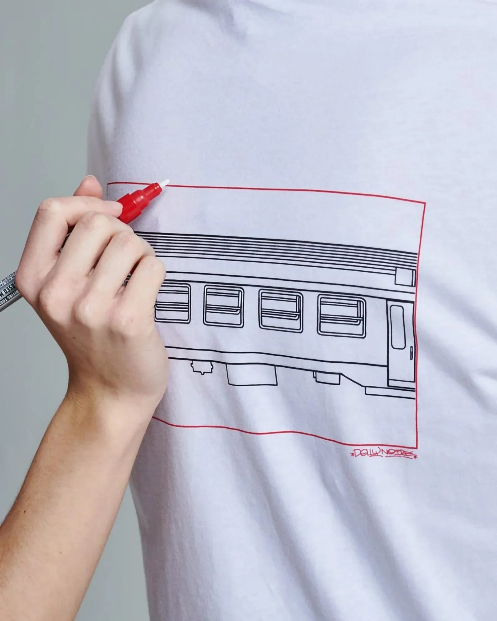 Dolly Noire X Loop Colors Train Tee White