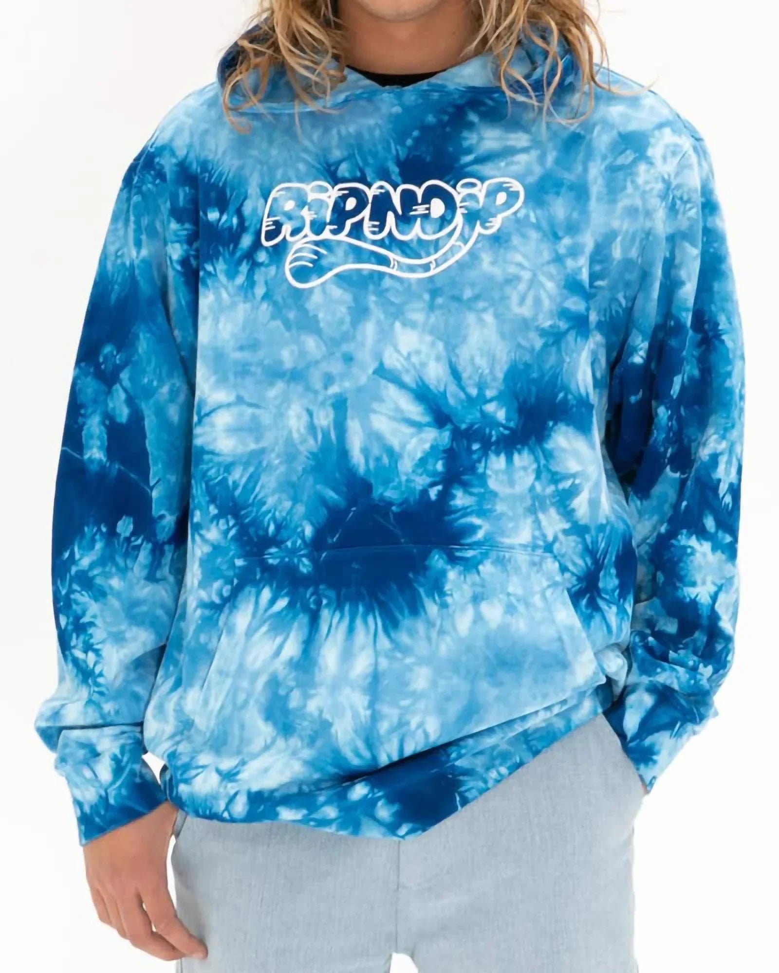 Ripndip Ripntail Hoodie Blue Acid Wash