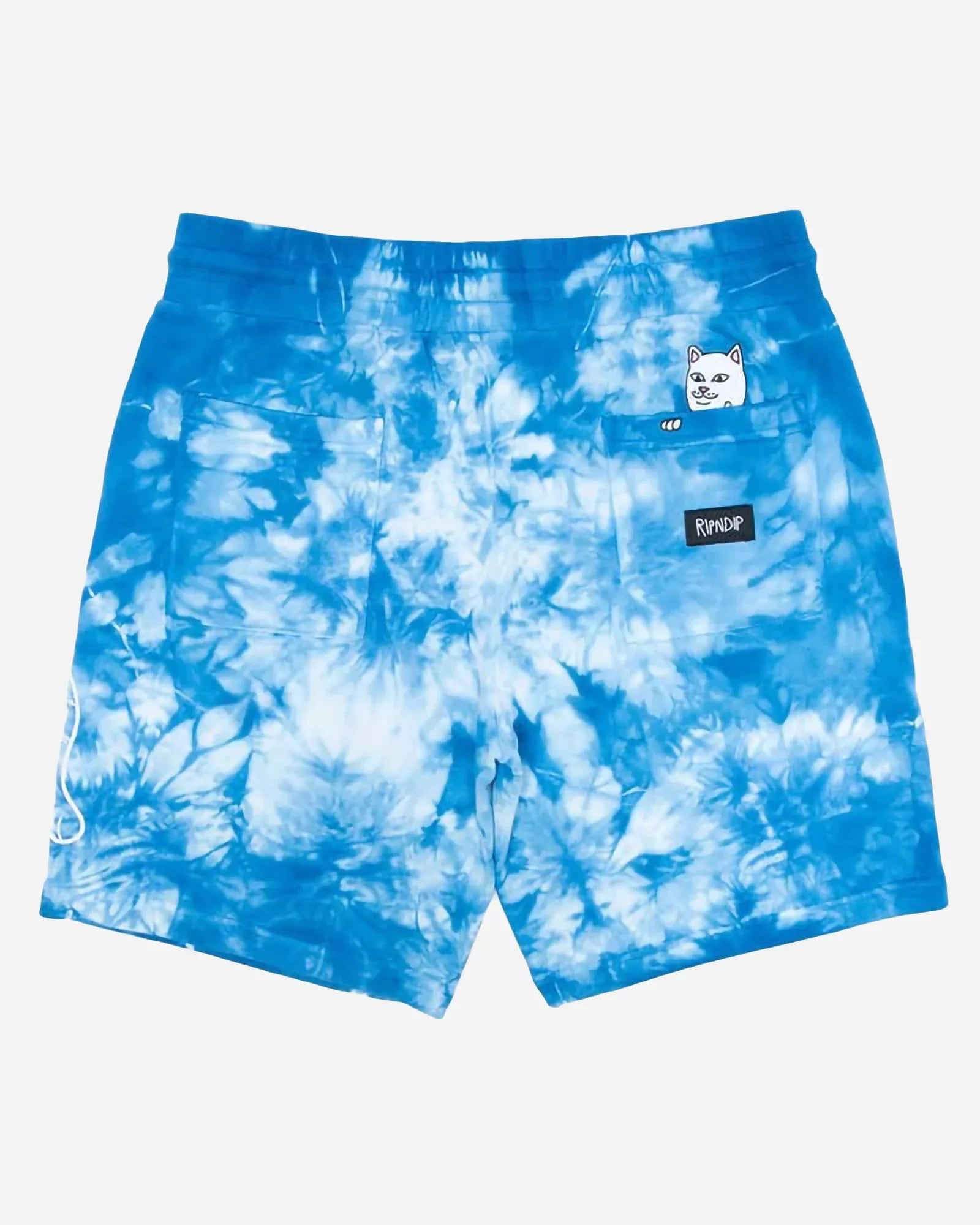 Ripndip Ripntail Sweat Shorts Blue Acid Wash