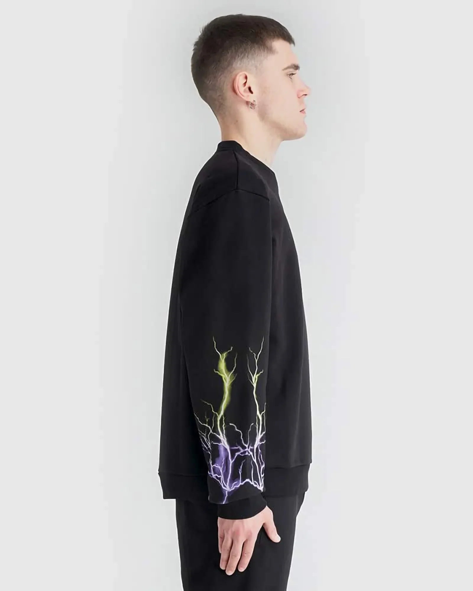 Phobia Cobweb Print Black Crewneck