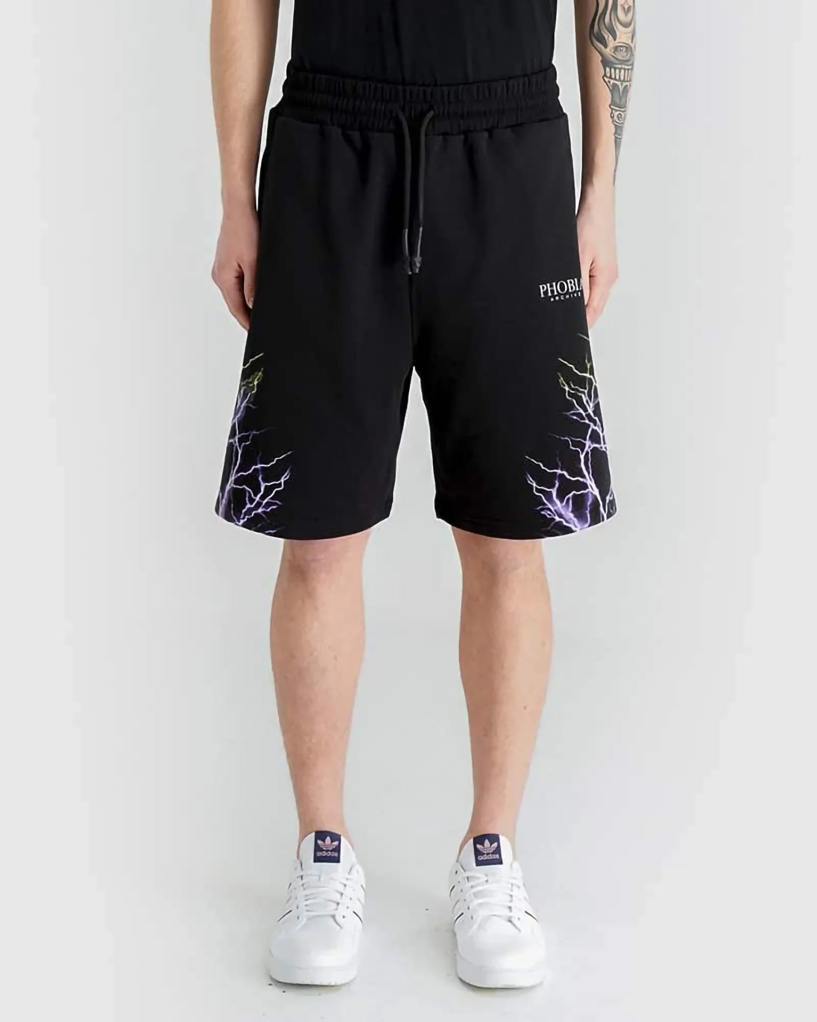 Phobia Purple Skeleton Black Shorts