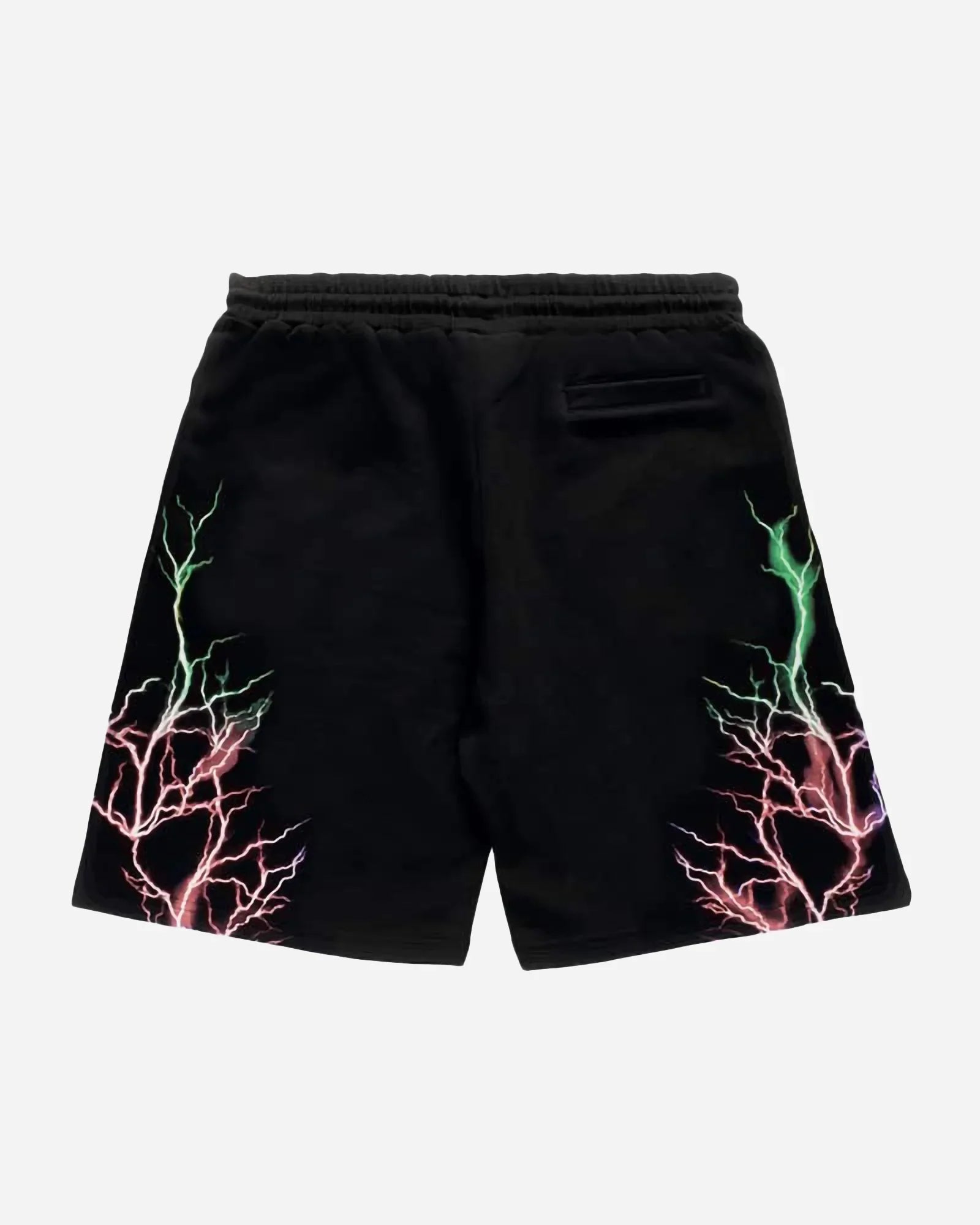 Phobia Red And Green Lightning Black Shorts