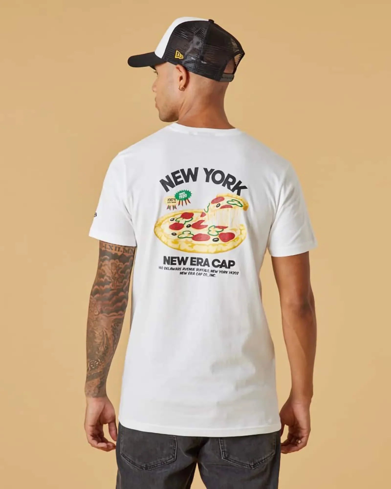 New Era Food Pack New York Pizza T-shirt White