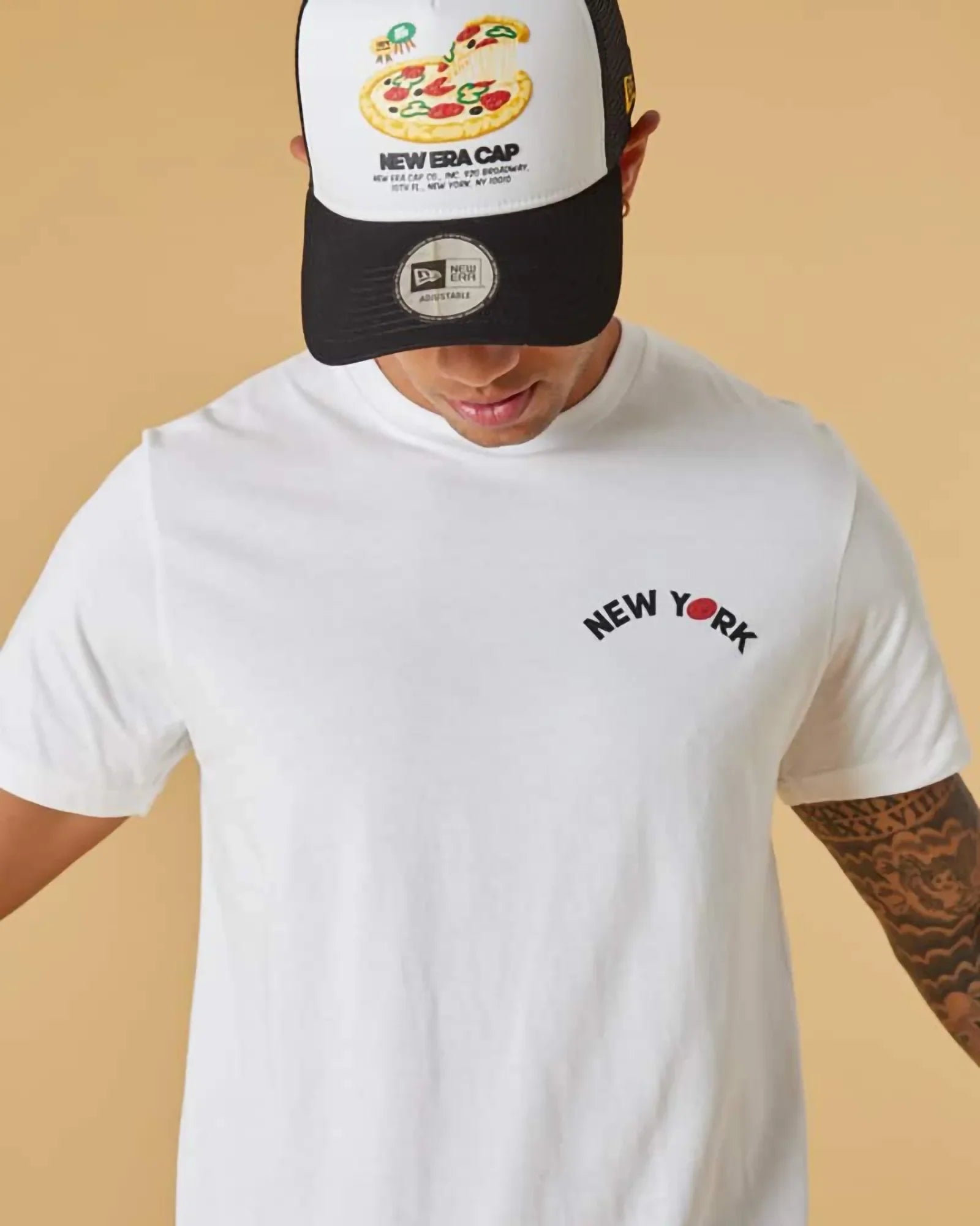 New Era Food Pack New York Pizza T-shirt White