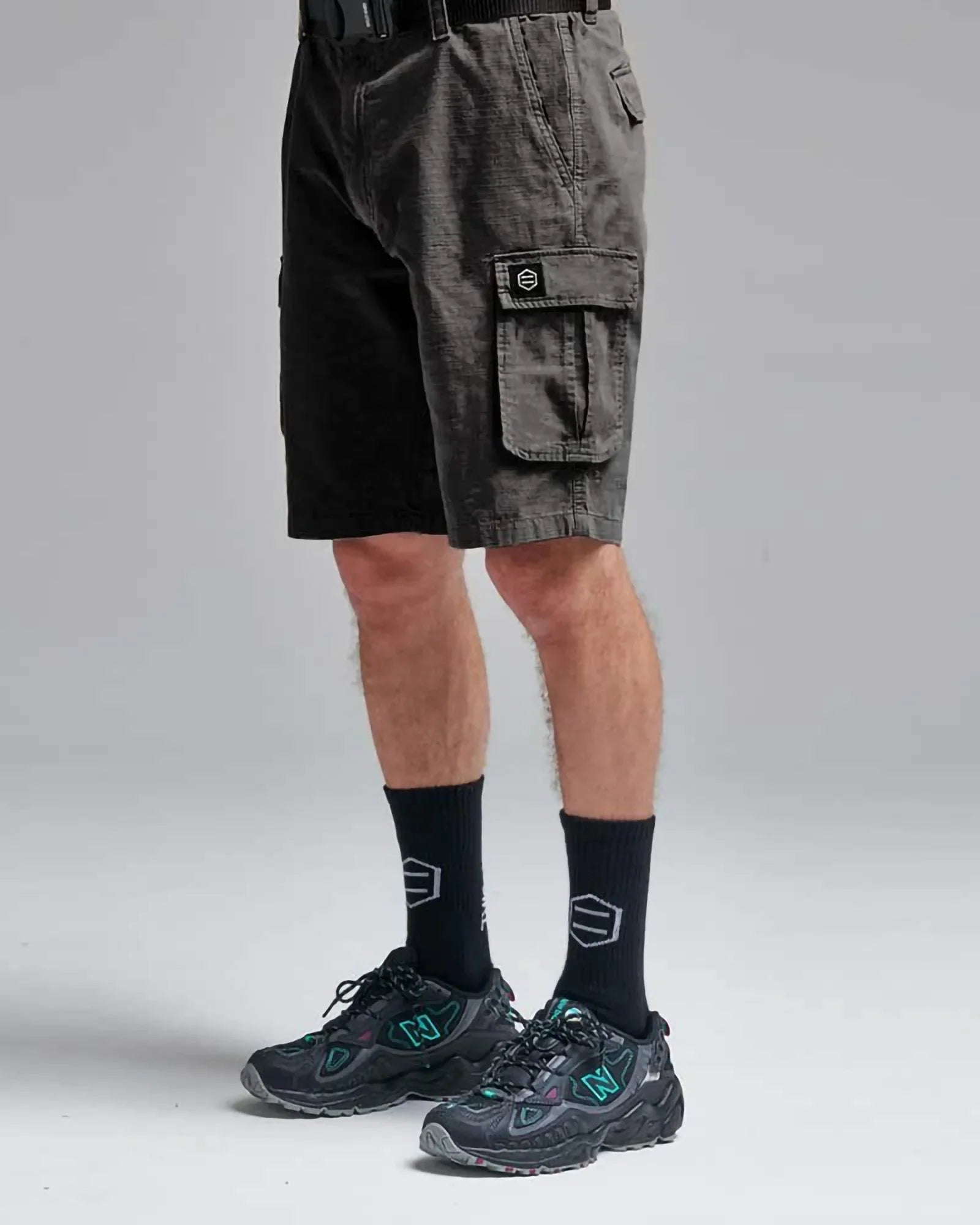 Dolly Noire Cargo Shorts Ripstop Anthracite