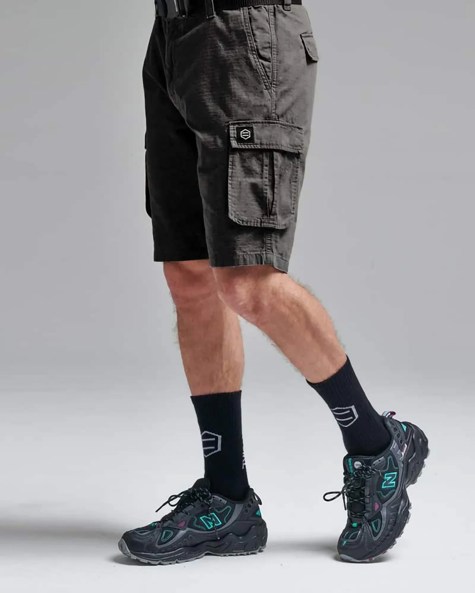 Dolly Noire Cargo Shorts Ripstop Anthracite