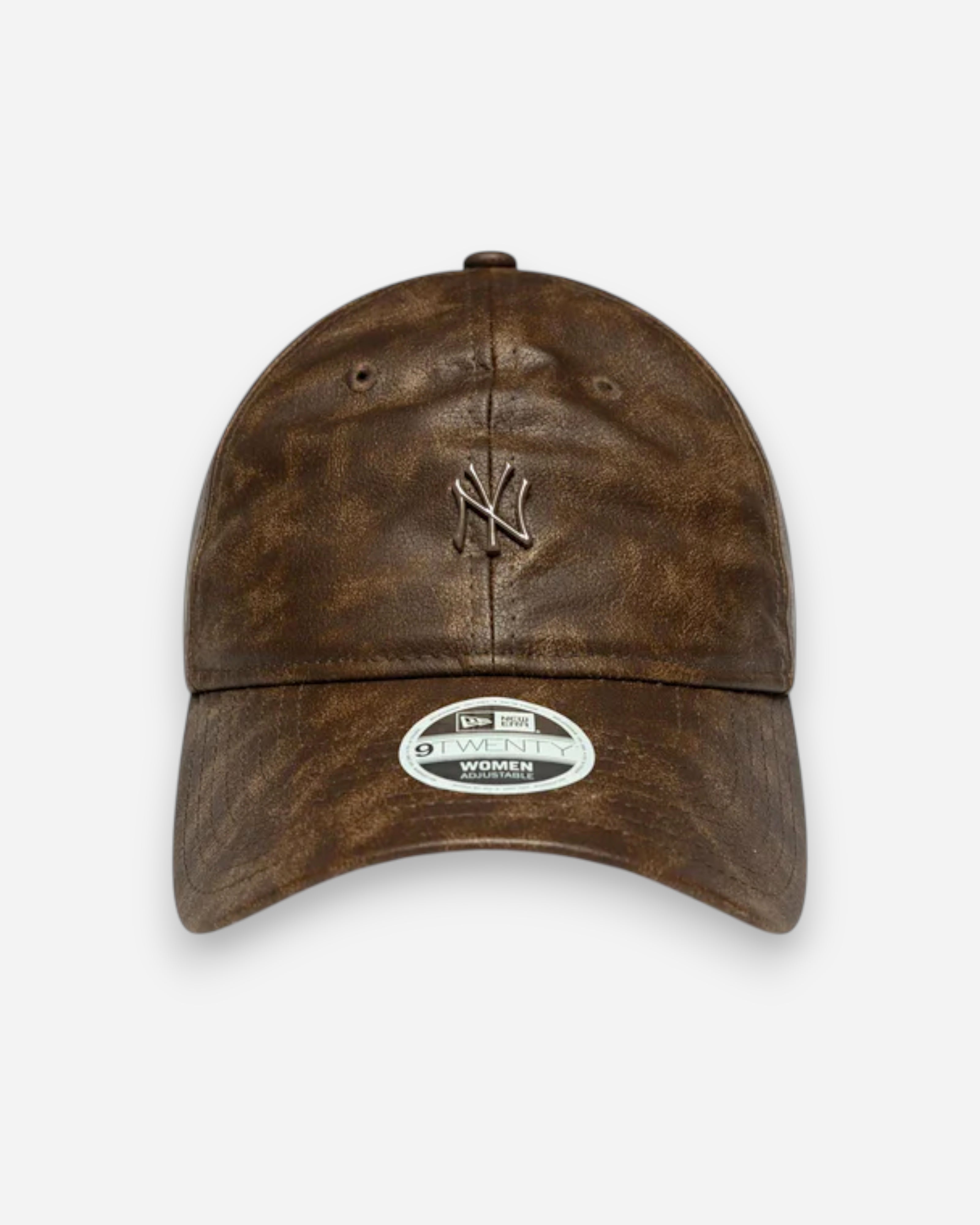 9TWENTY MLB New York Yankees Worn Eco-Pelle Marrone Scuro