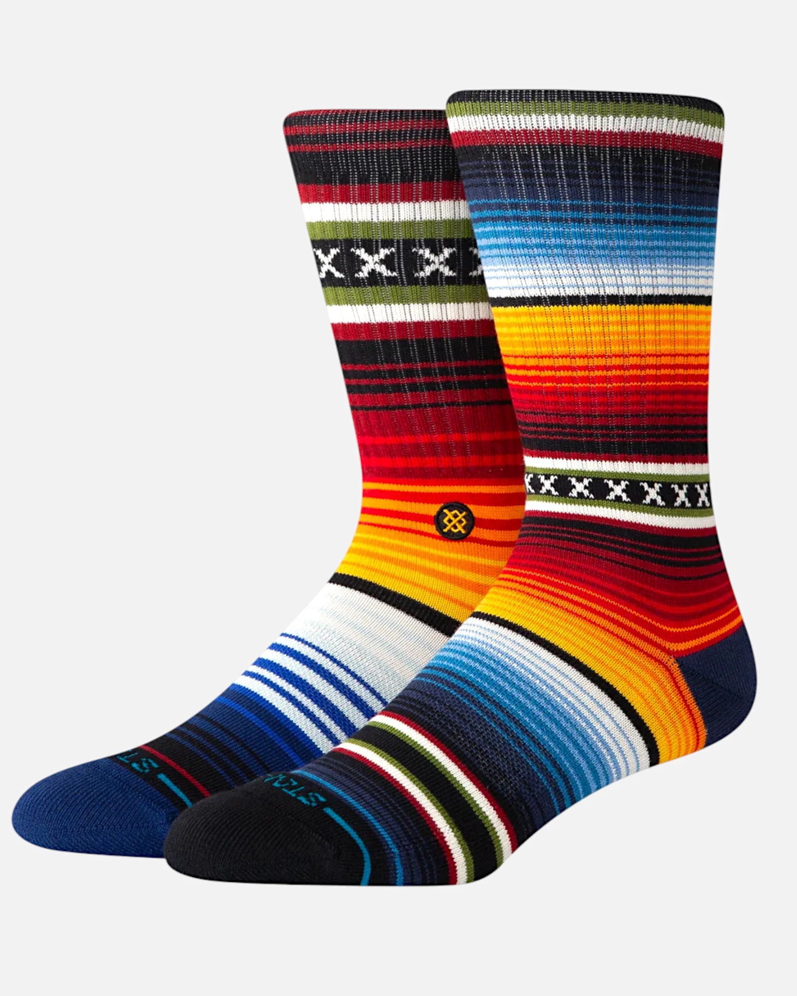 Curren Striped Crew Socks Multicolor