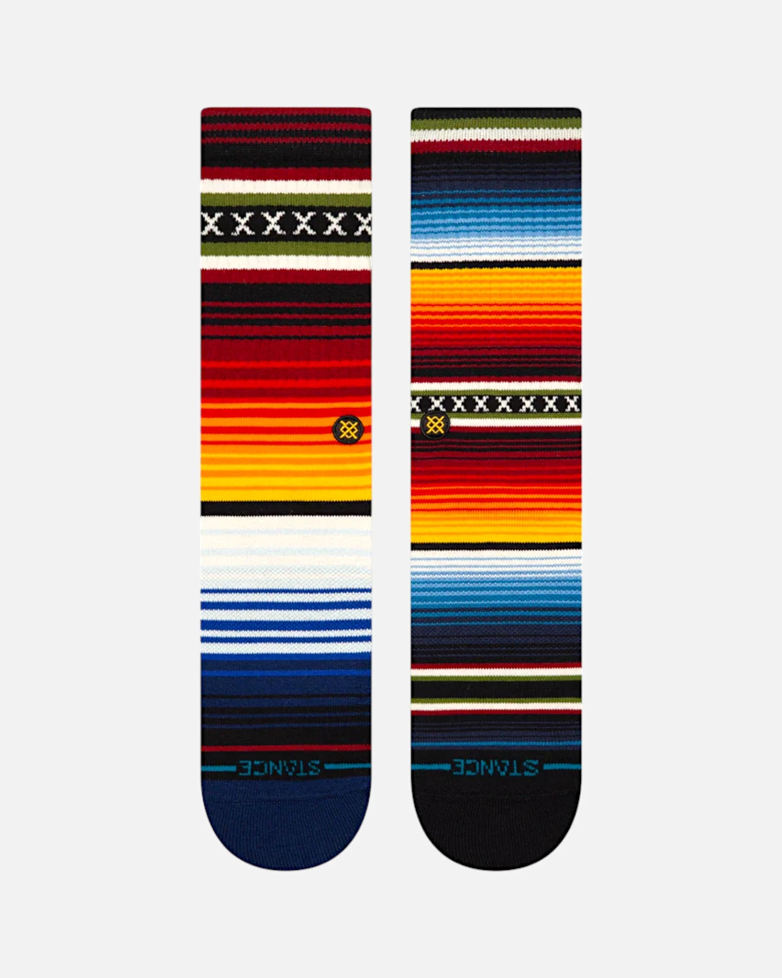 Curren Striped Crew Socks Multicolor