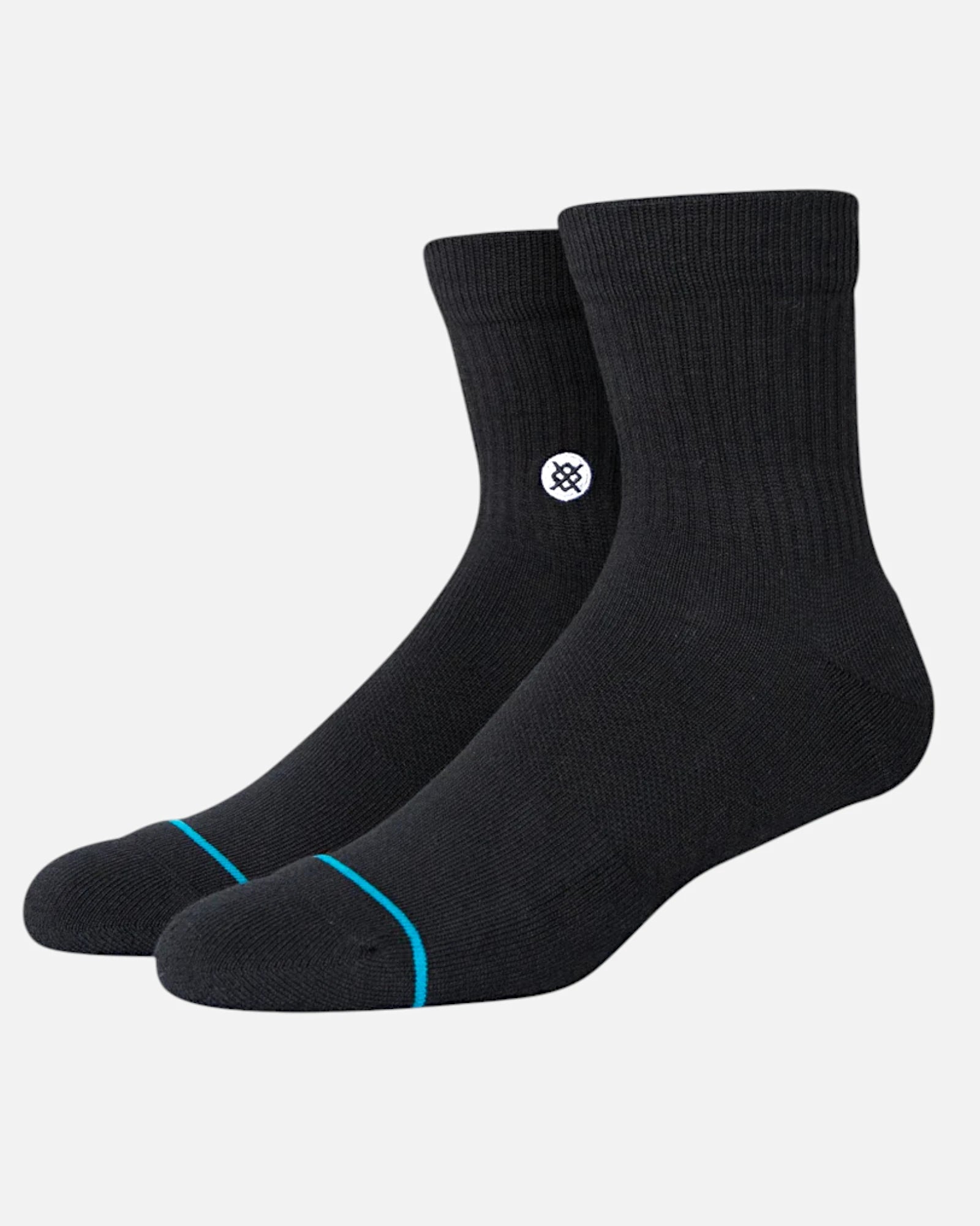 Icon Quarter Socks 3 Pack Black