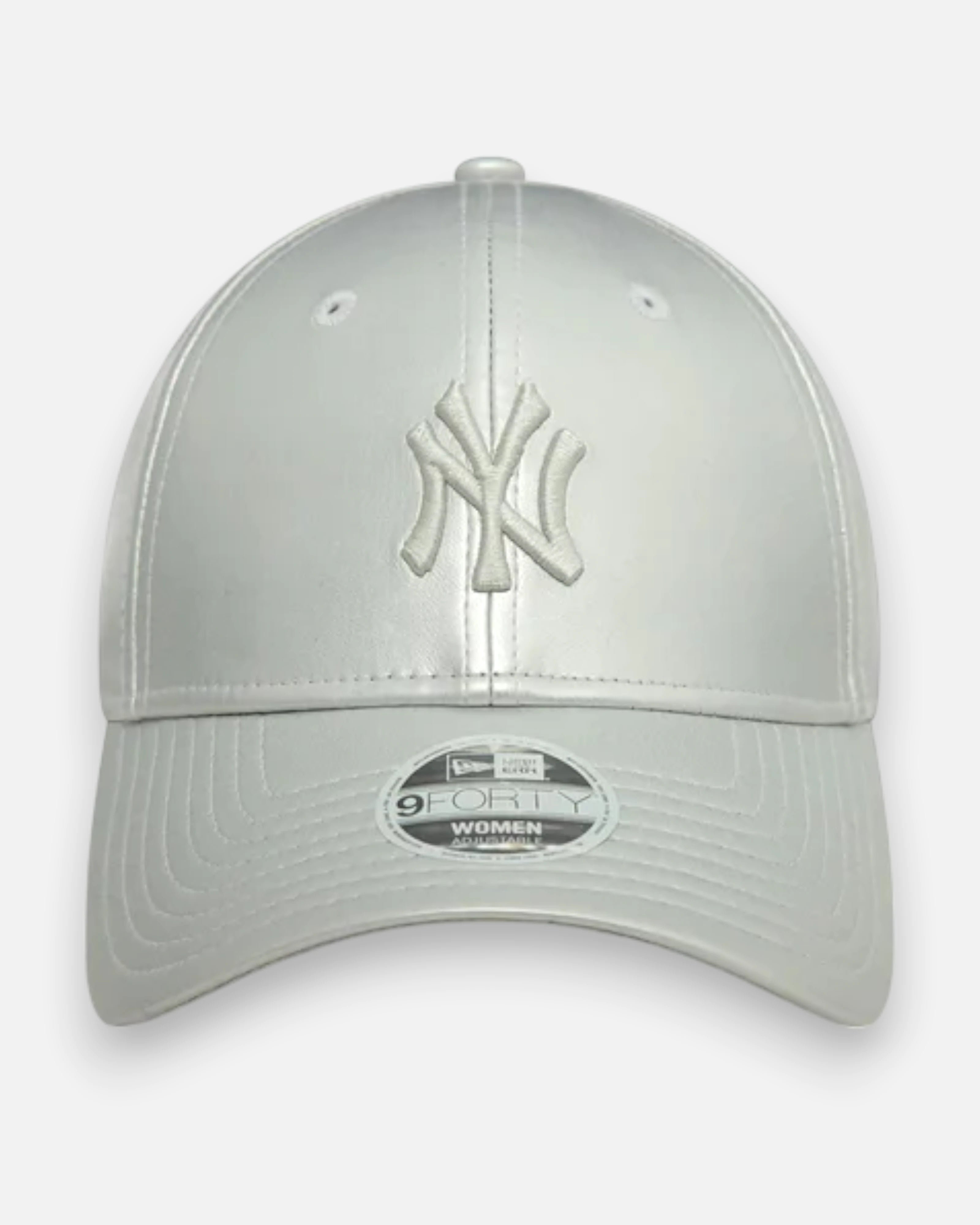 9FORTY Women NY Yankees Midi PU Chrome Silver