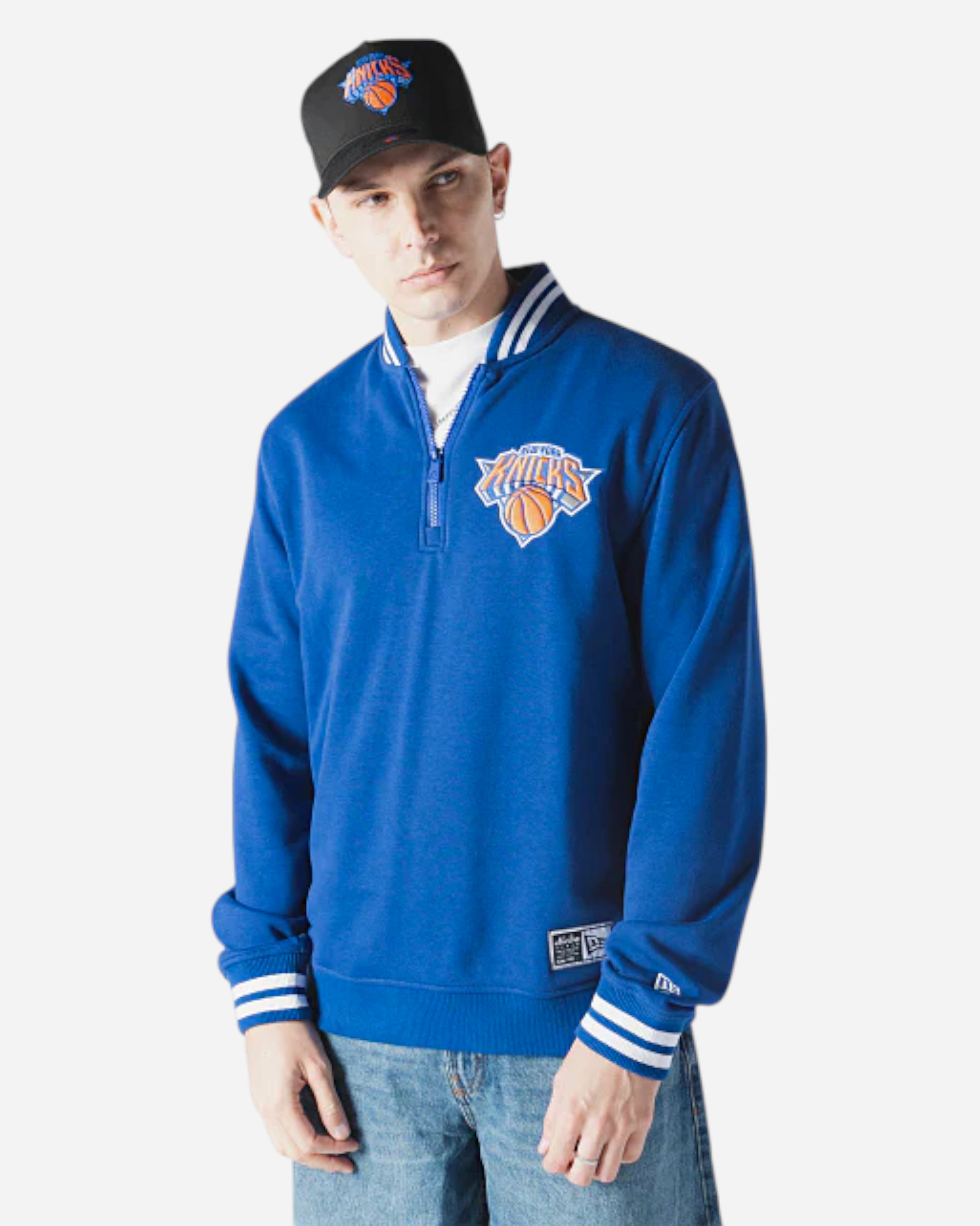 Newera x NBA Throwback Prep Crewneck New York Knicks Blue