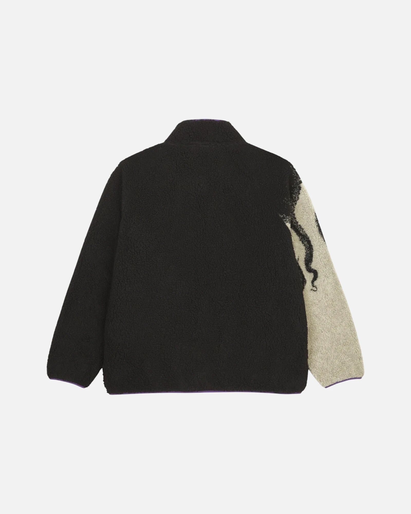 Octopus Side Sherpa Zip Neck Black