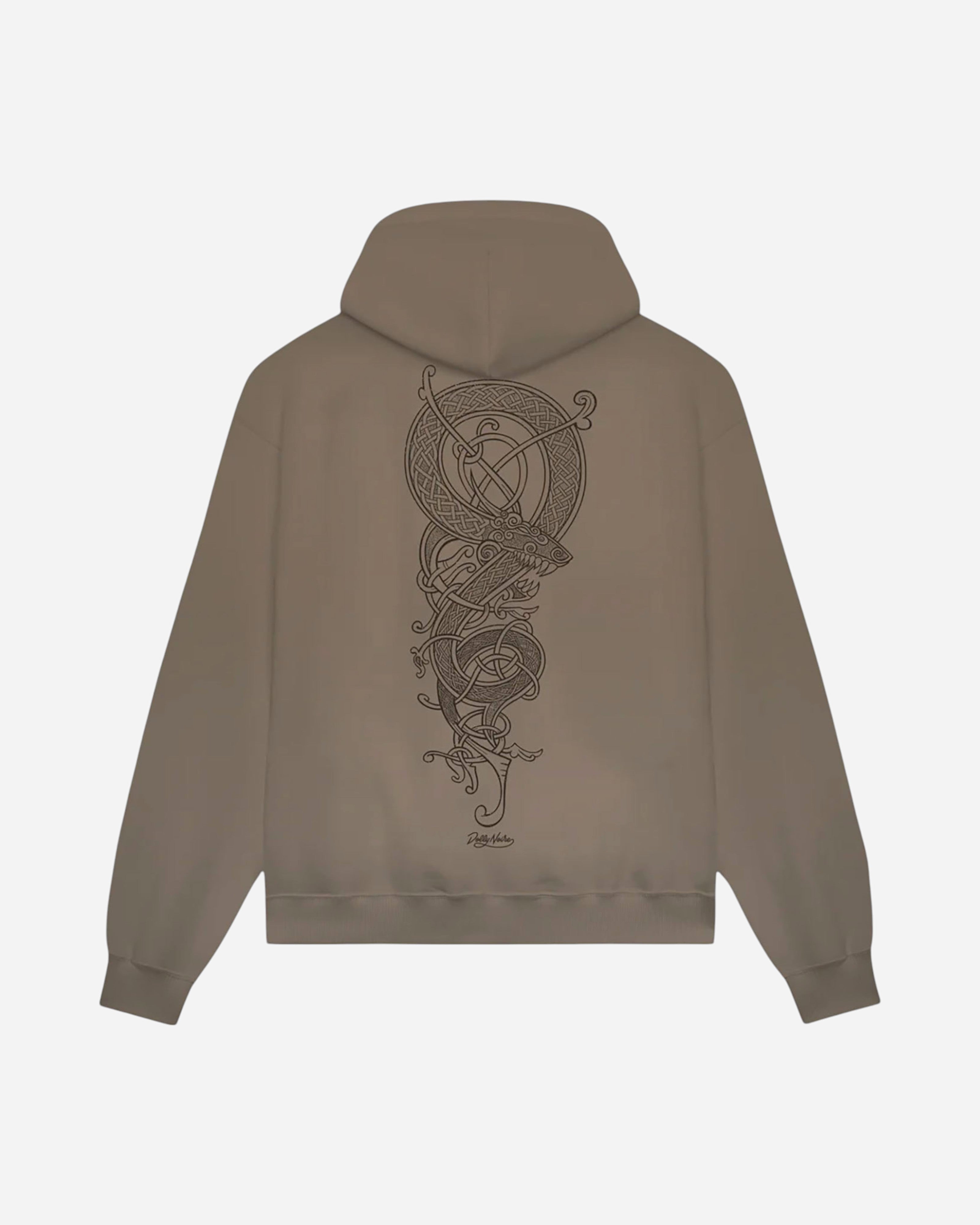 Dolly Noire Dragon Knot Hoodie Brown