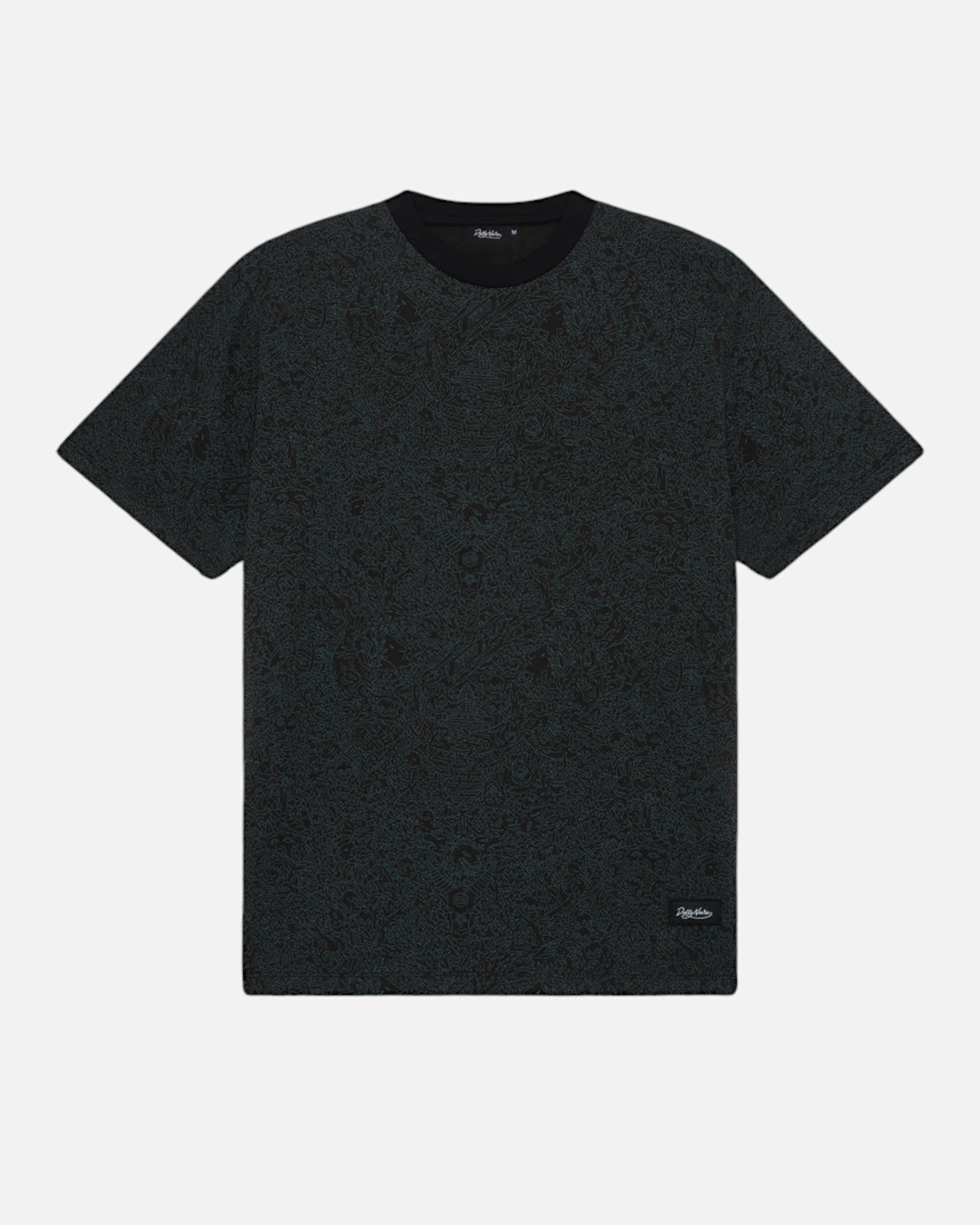 Dolly Noire Inferno Pattern Tee Black