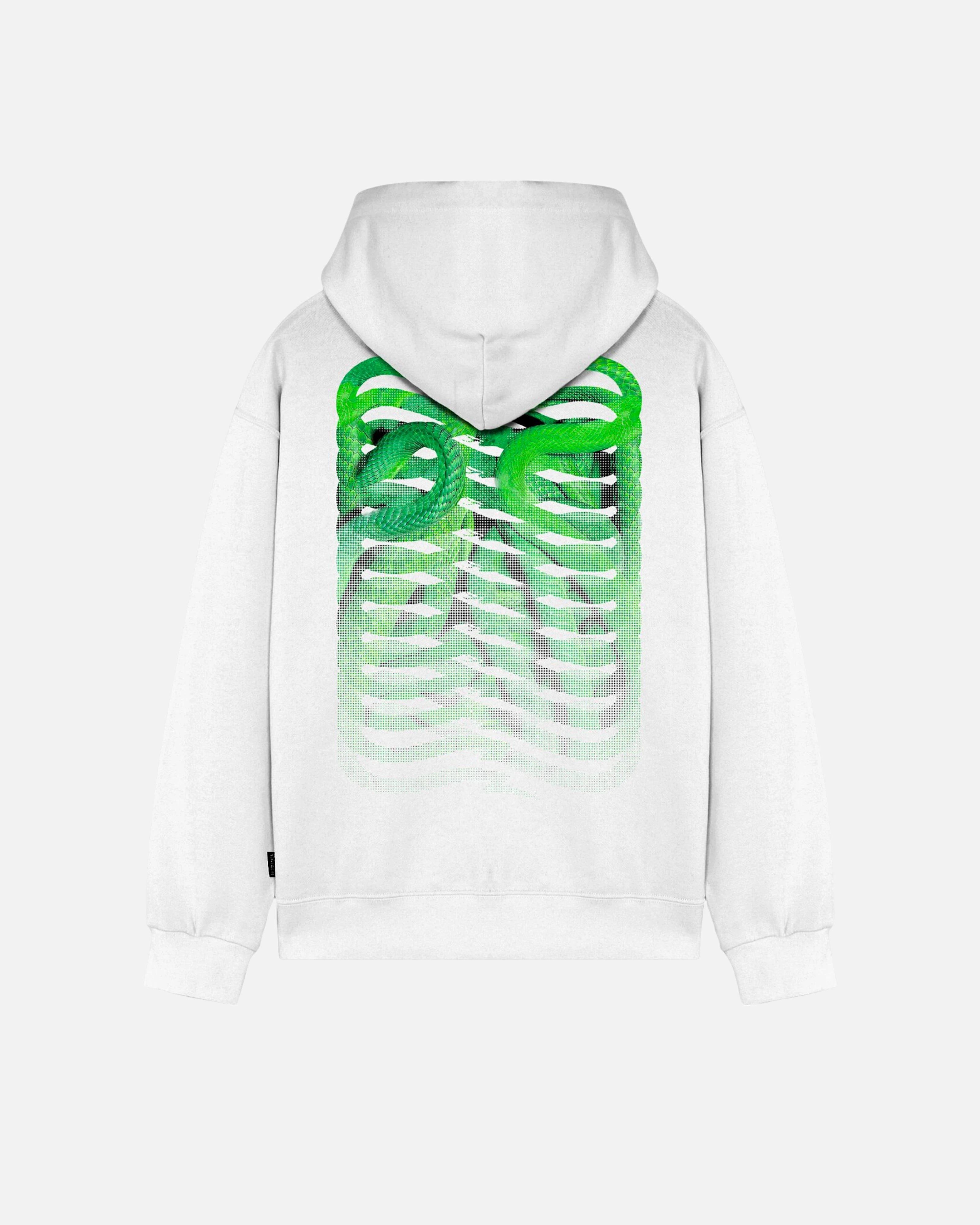 Ribs Snake Hoodie White