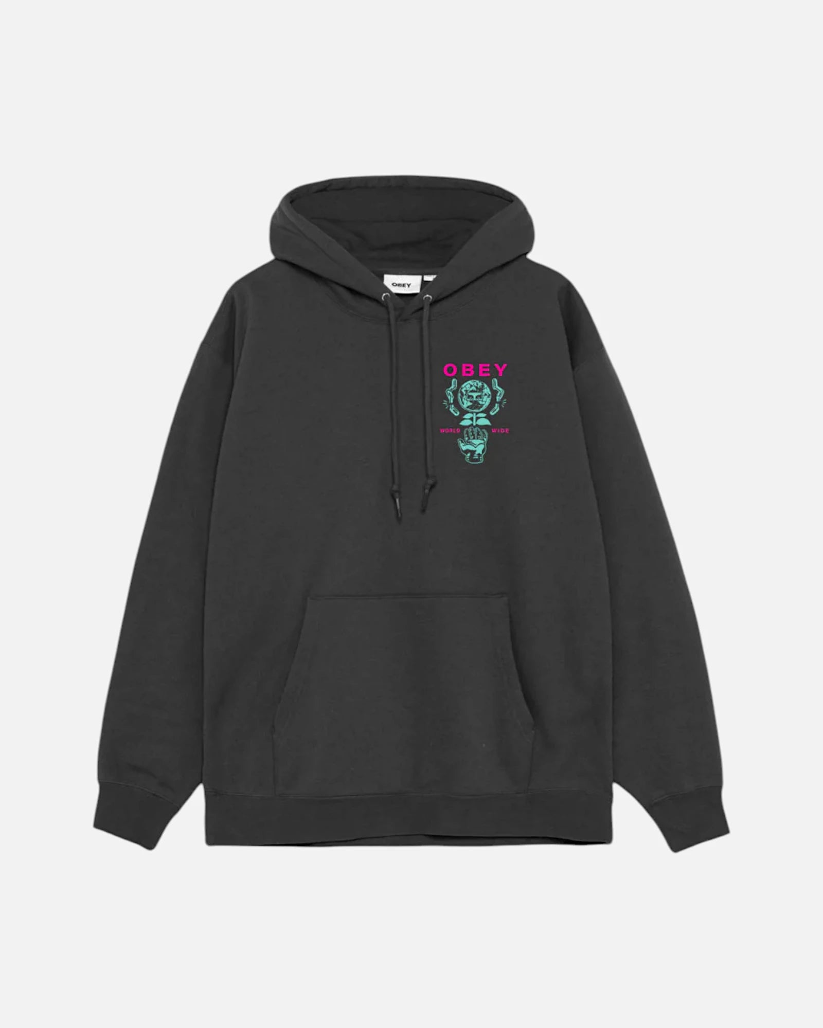 Obey Helping Hand Fleece Hoodie Black