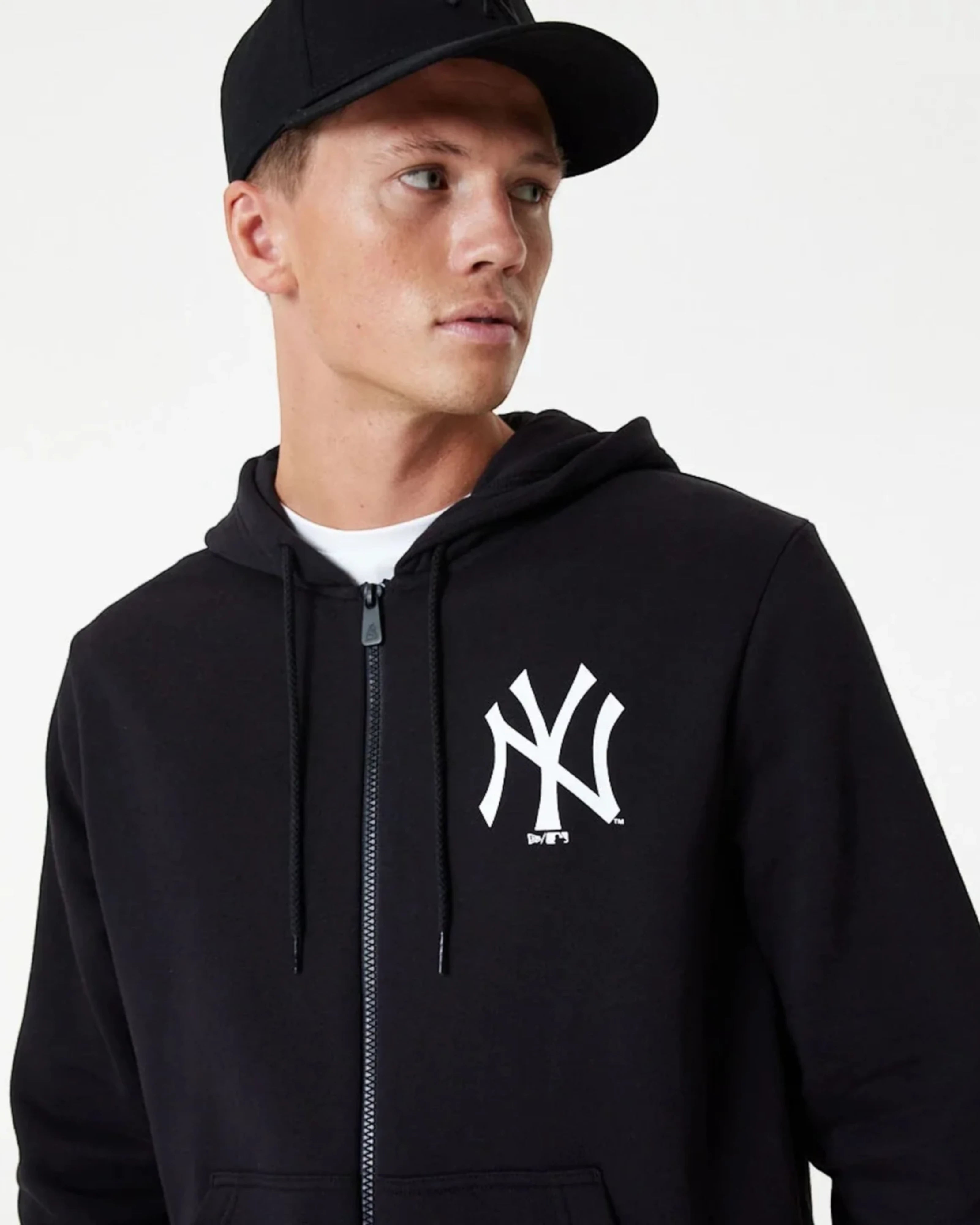 New Era MLB New York Yankees Zip Hoodie Black