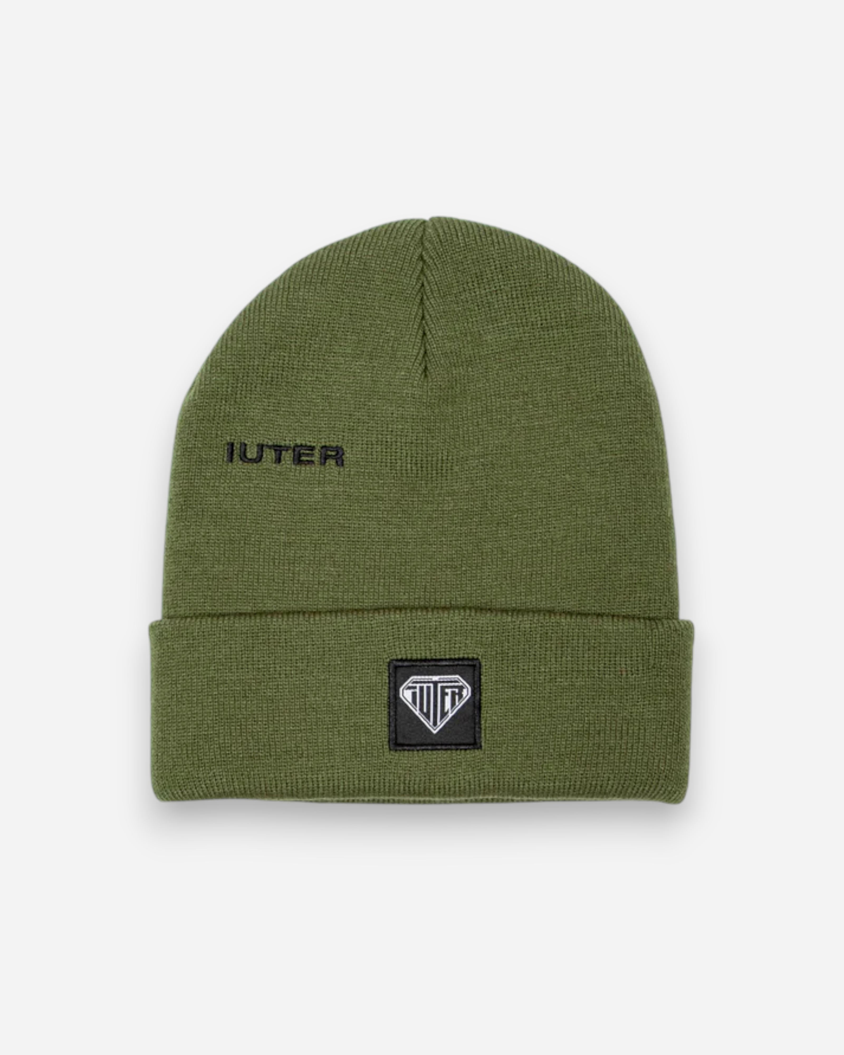 Iuter Logo Fold Beanie Army