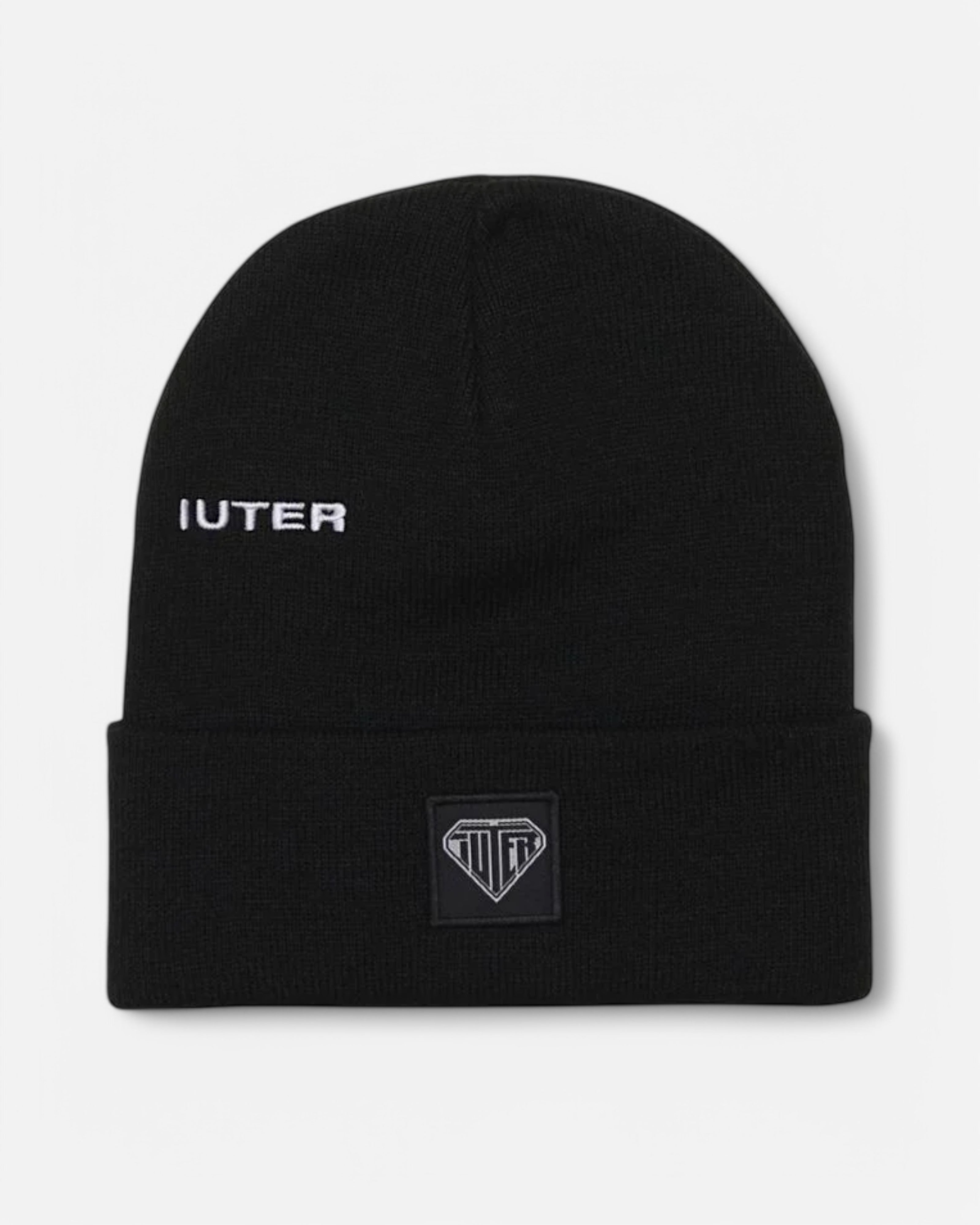 Iuter Logo Fold Beanie Black