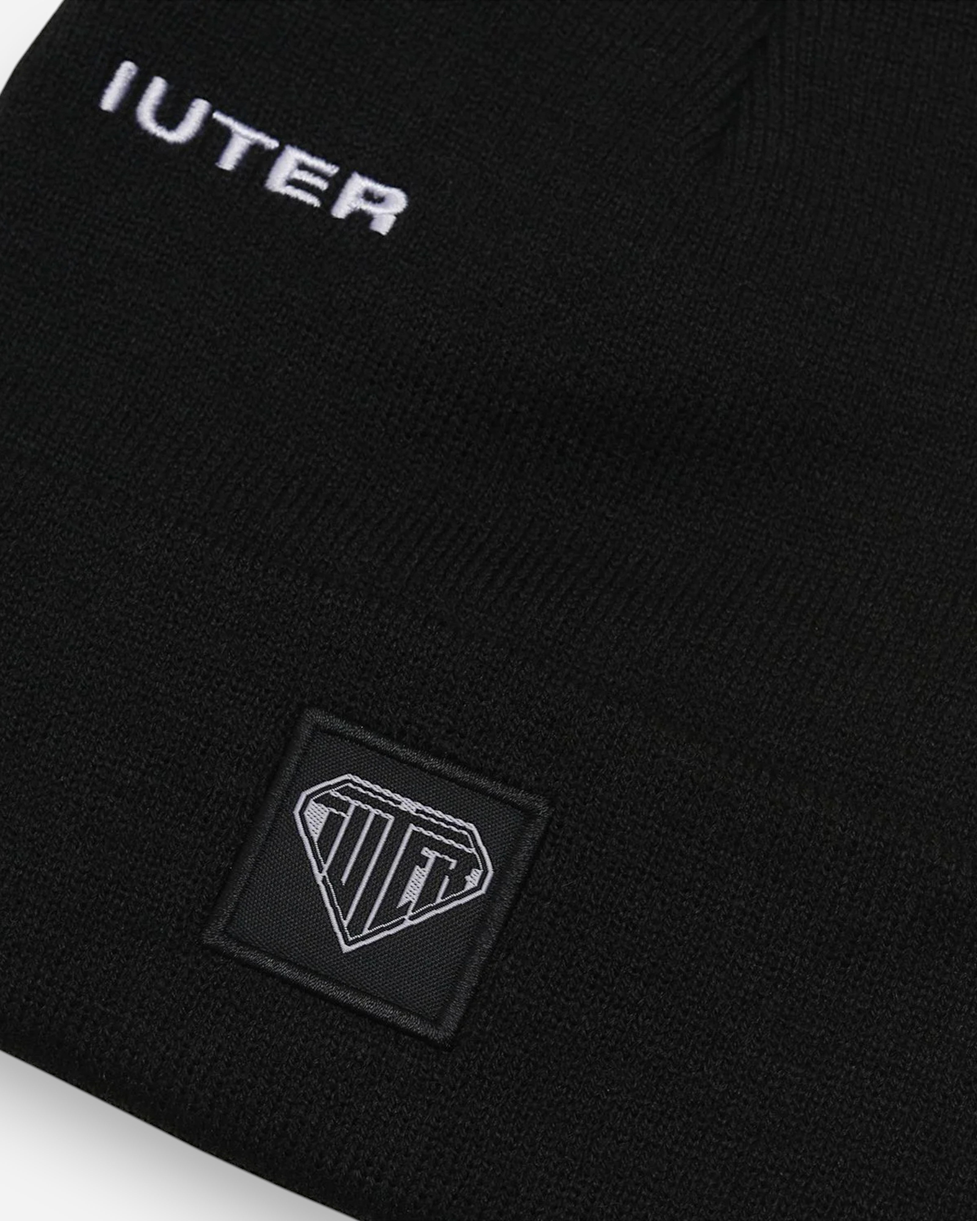 Iuter Logo Fold Beanie Black